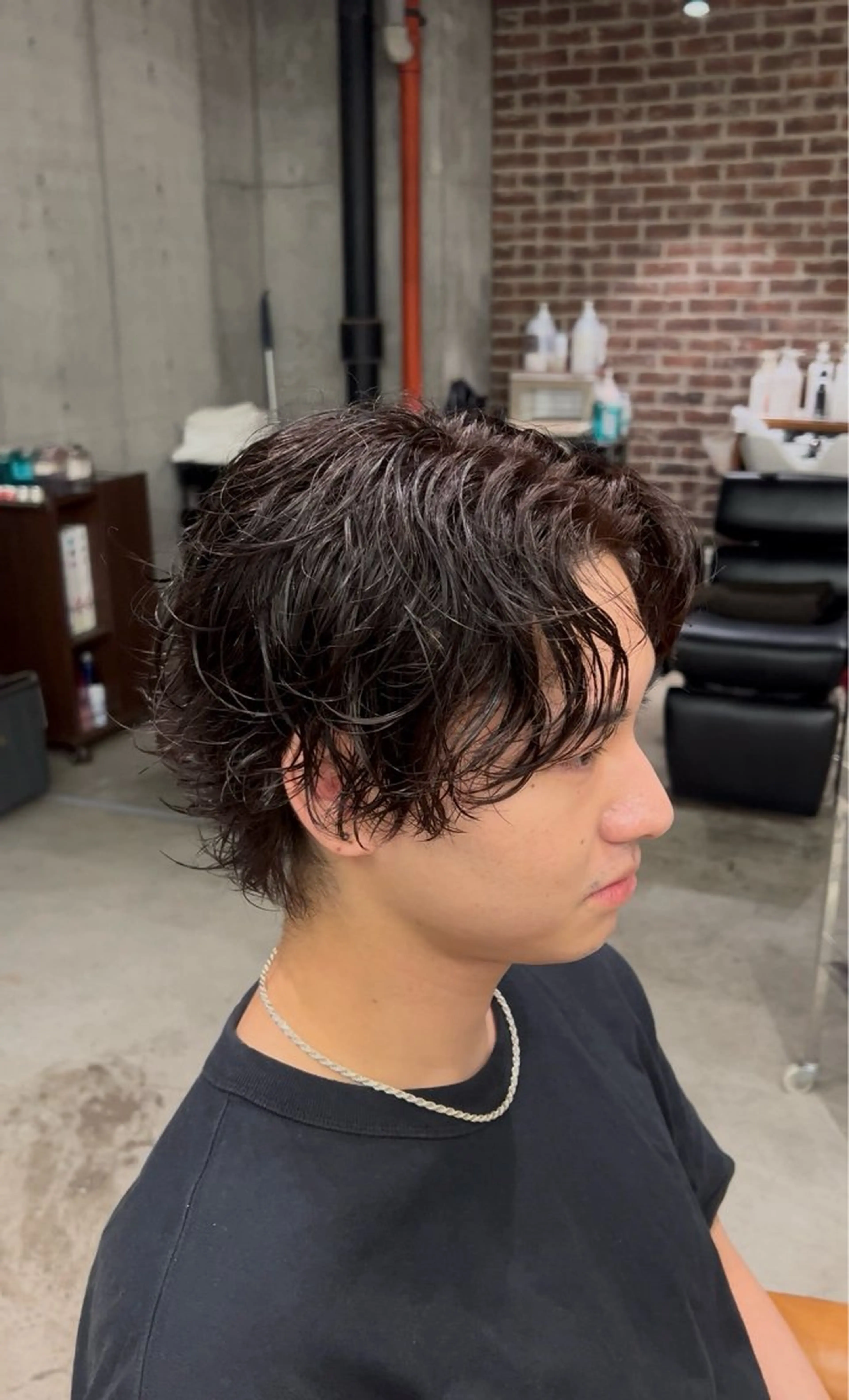 ミディアム ミディアムパーマ カット パーマ 山野愛子美容室　銀座店所属・tomoメンズ特化 /パーマ/カットのヘアスタイル