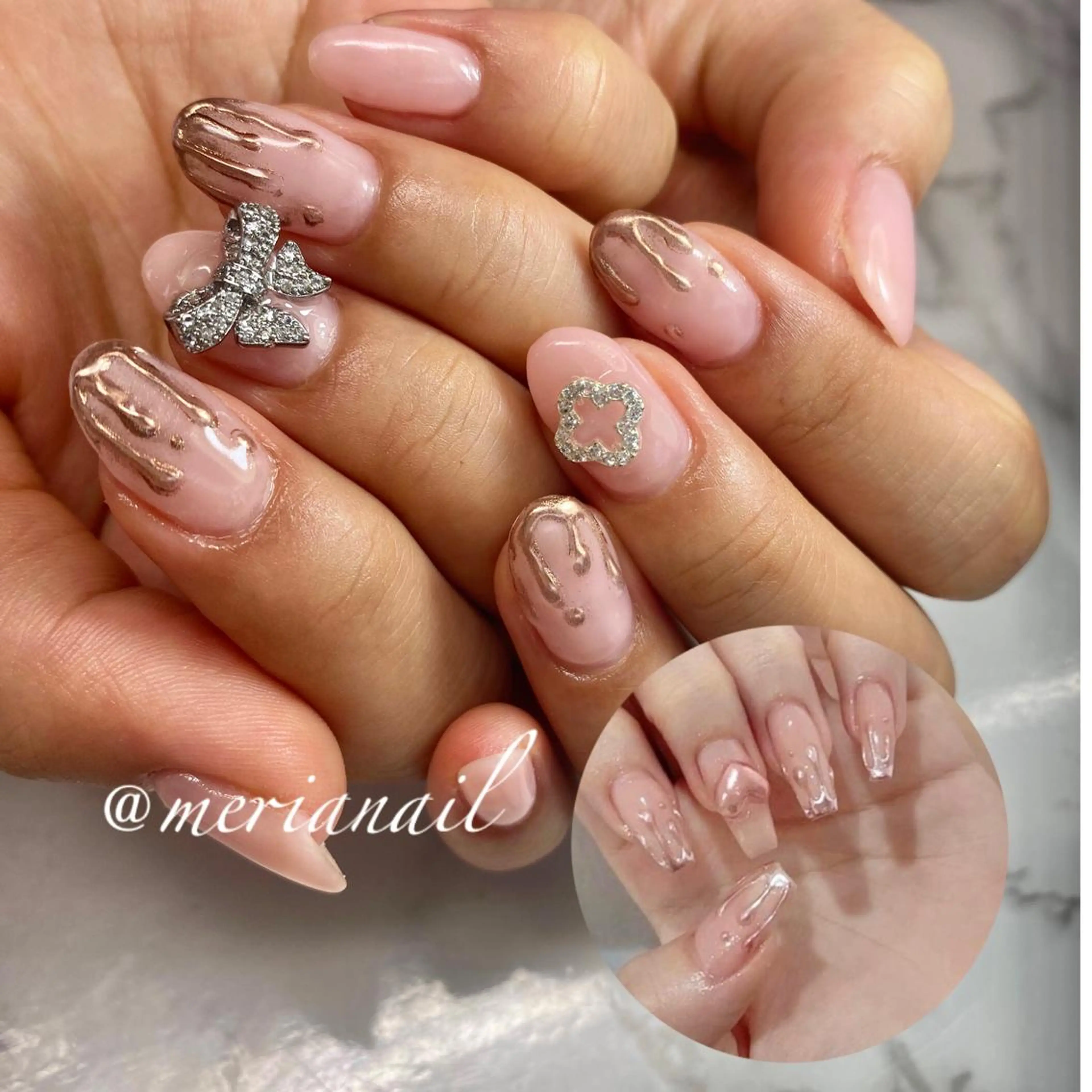 ロング カラー ネイル アイブロウ 持ち込み ハンドネイル INFINITY所属・INFINITY nailのネイルデザイン