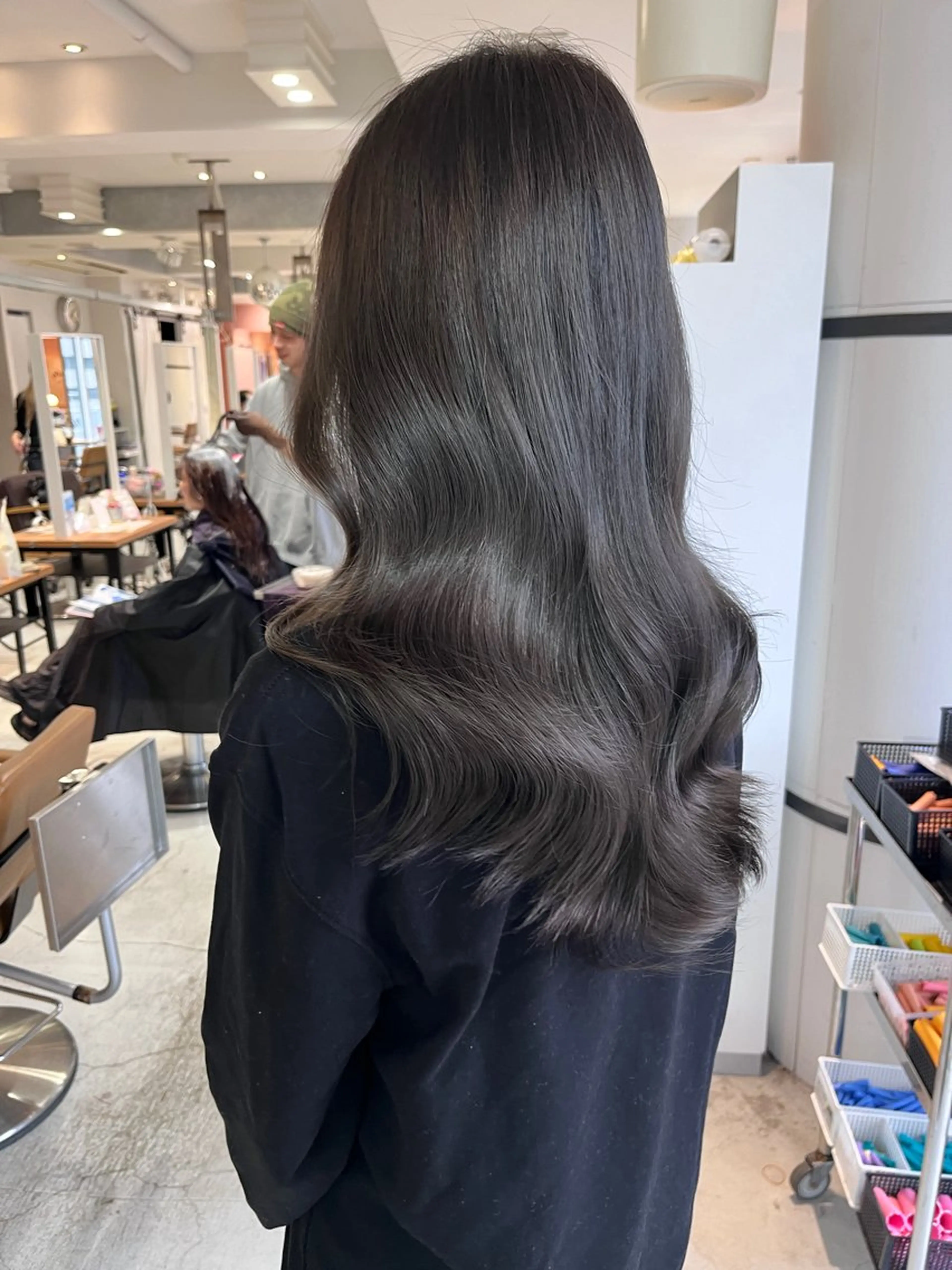 ロング カラー ブリーチ ケアブリーチ ダブルカラー ブリーチなしカラー エクステ ヘアカラー トリートメント nameless髪質 改善ブリーチ心斎橋のヘアスタイル