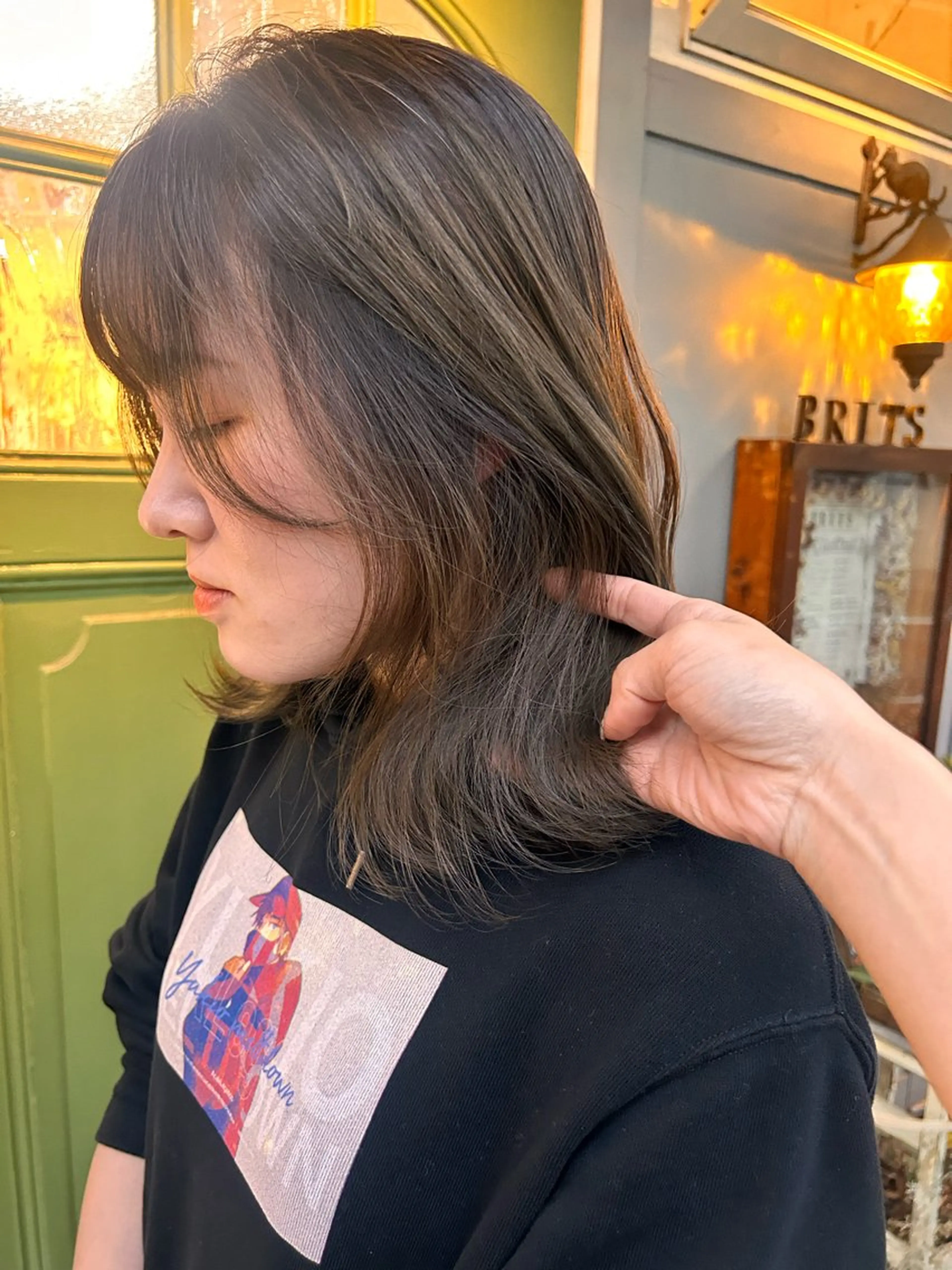 ミディアム カラー 透明感カラー カット ヘアカラー トリートメント ヘッドスパ 清水千優/パーマ/透 明感カラー/メンズのヘアスタイル