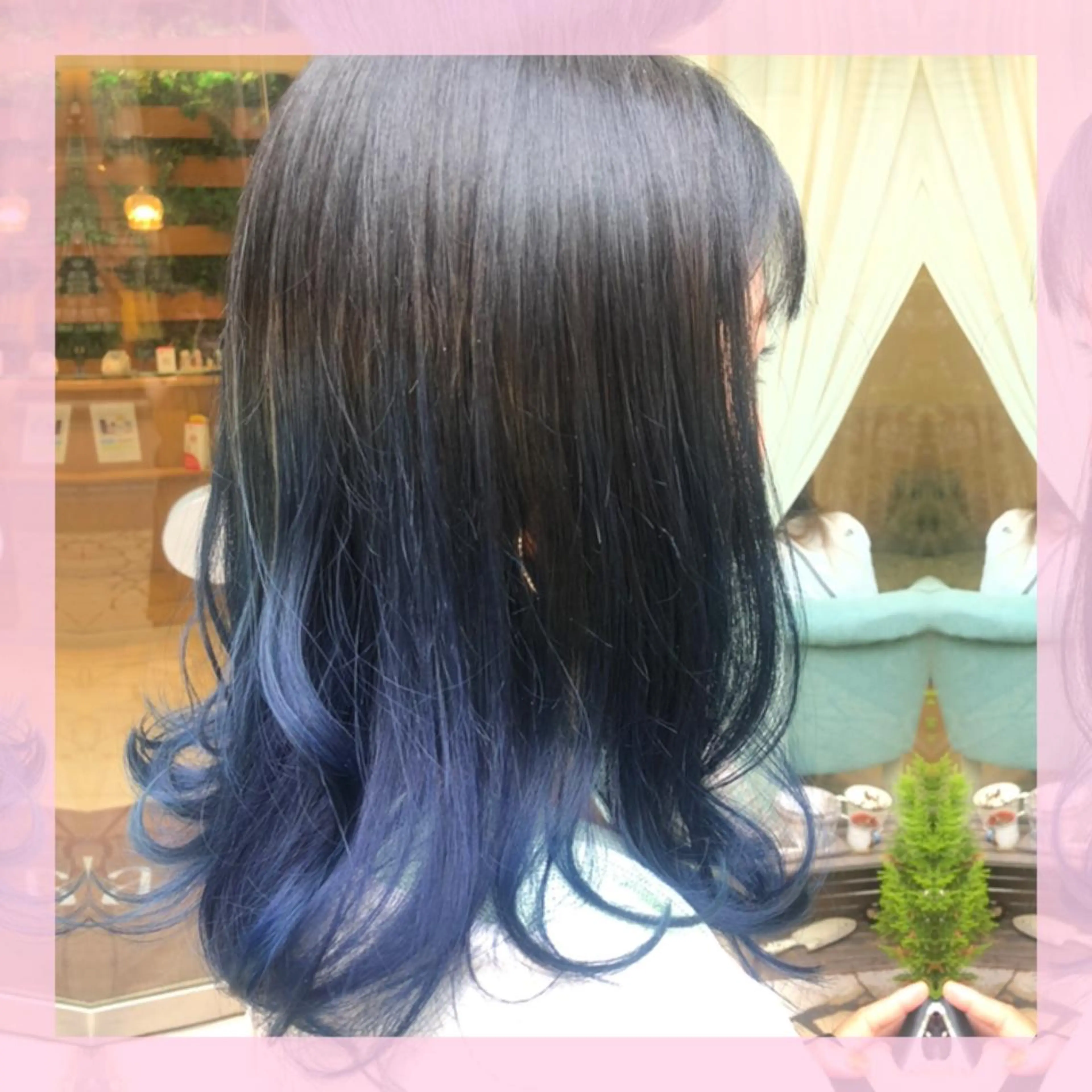 ミディアム カラー ブルーカラー グラデーションカラー カット ヘアカラー plum.所属・🍒前川 🍒のヘアスタイル