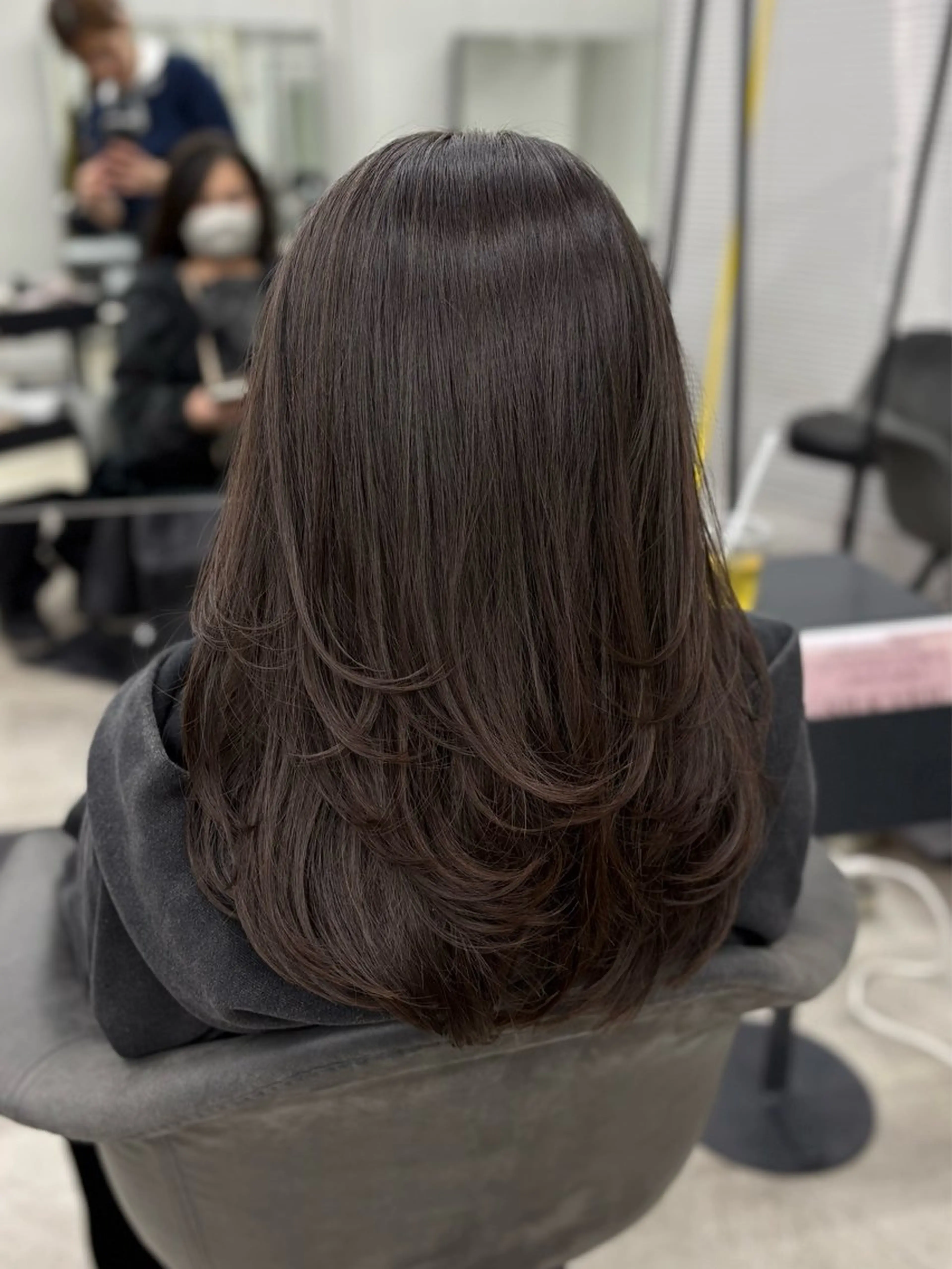 ミディアム 韓国風ヘア レイヤーカット 💗韓国ヘア/透明感 💗若菜あいこのヘアスタイル