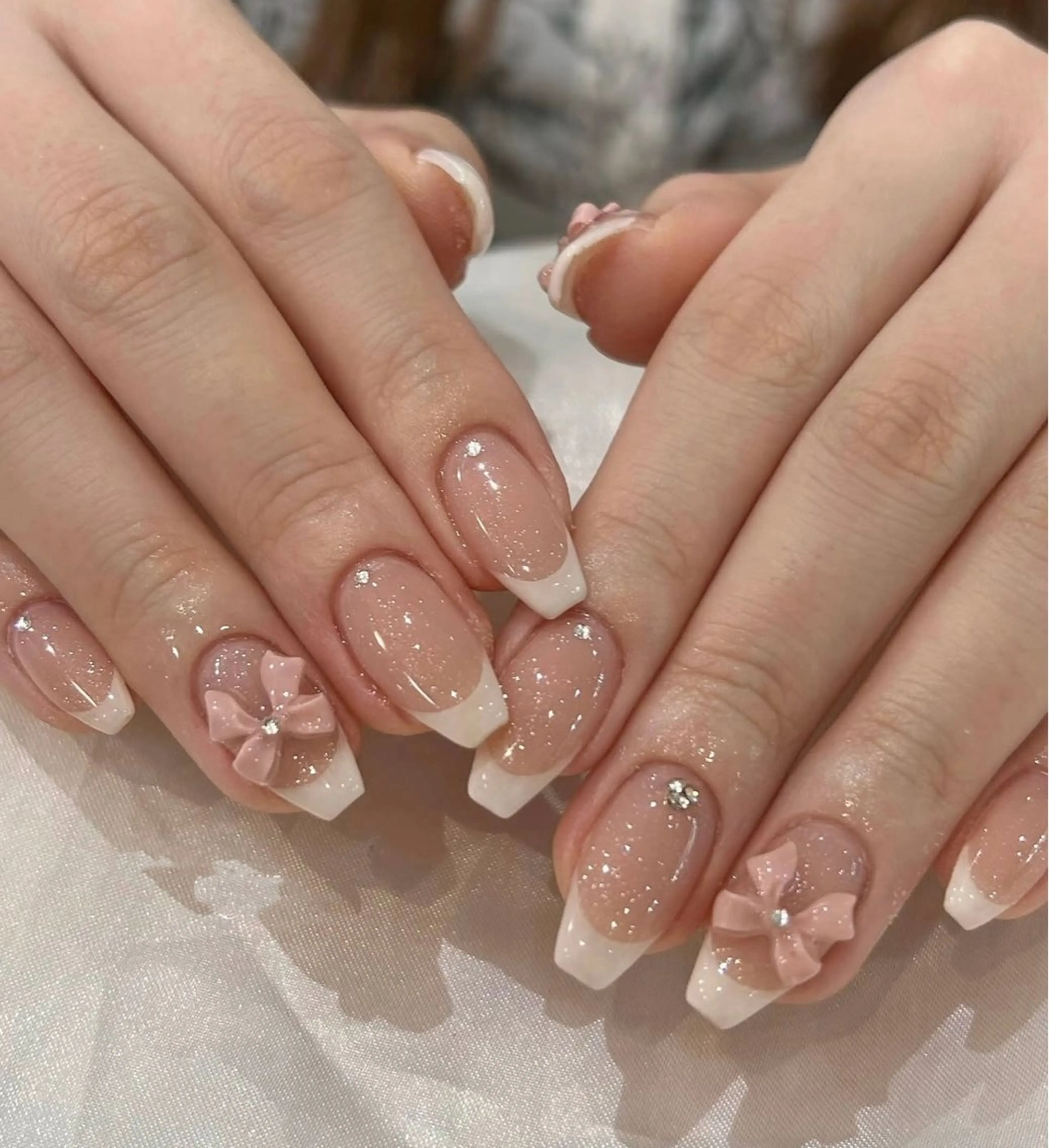 ネイル アートネイル チークネイル 長さ出し フラワーネイル フットネイル YK 美学院のネイルデザイン