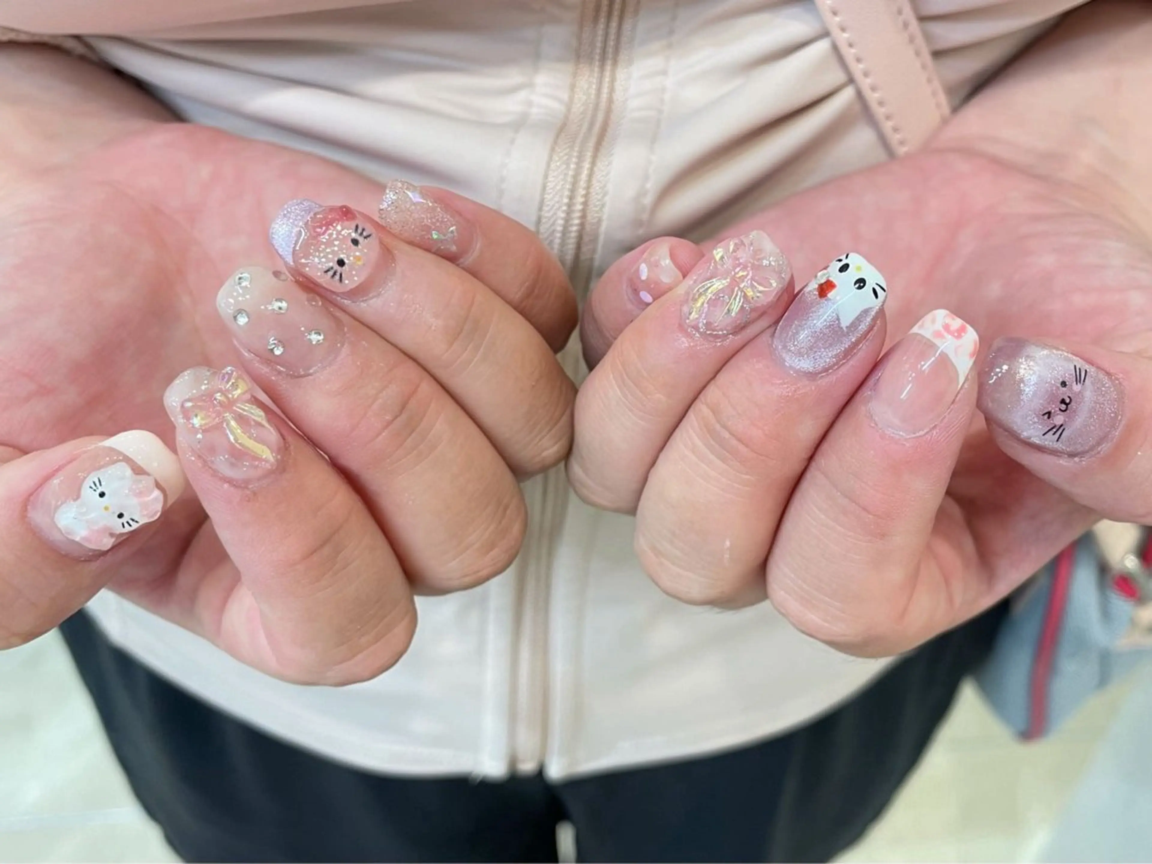 ネイル アートネイル フットネイル ジェルネイル ハート マグネットネイル Babarla Nailのネイルデザイン