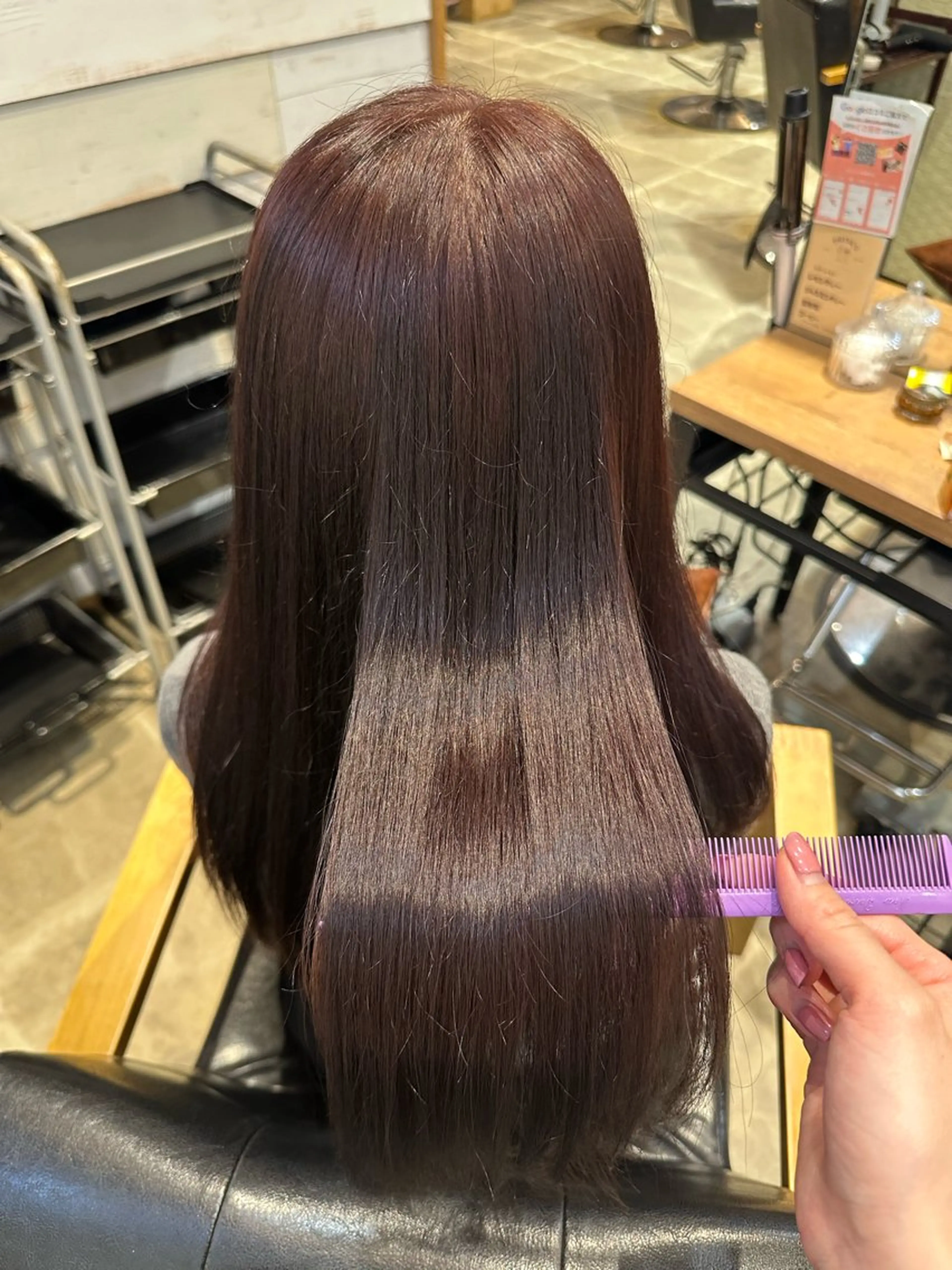 ロング 縮毛矯正 La bonheur hair reve 池袋店所属・🐈‍⬛ マナカ🐈‍⬛のヘアスタイル