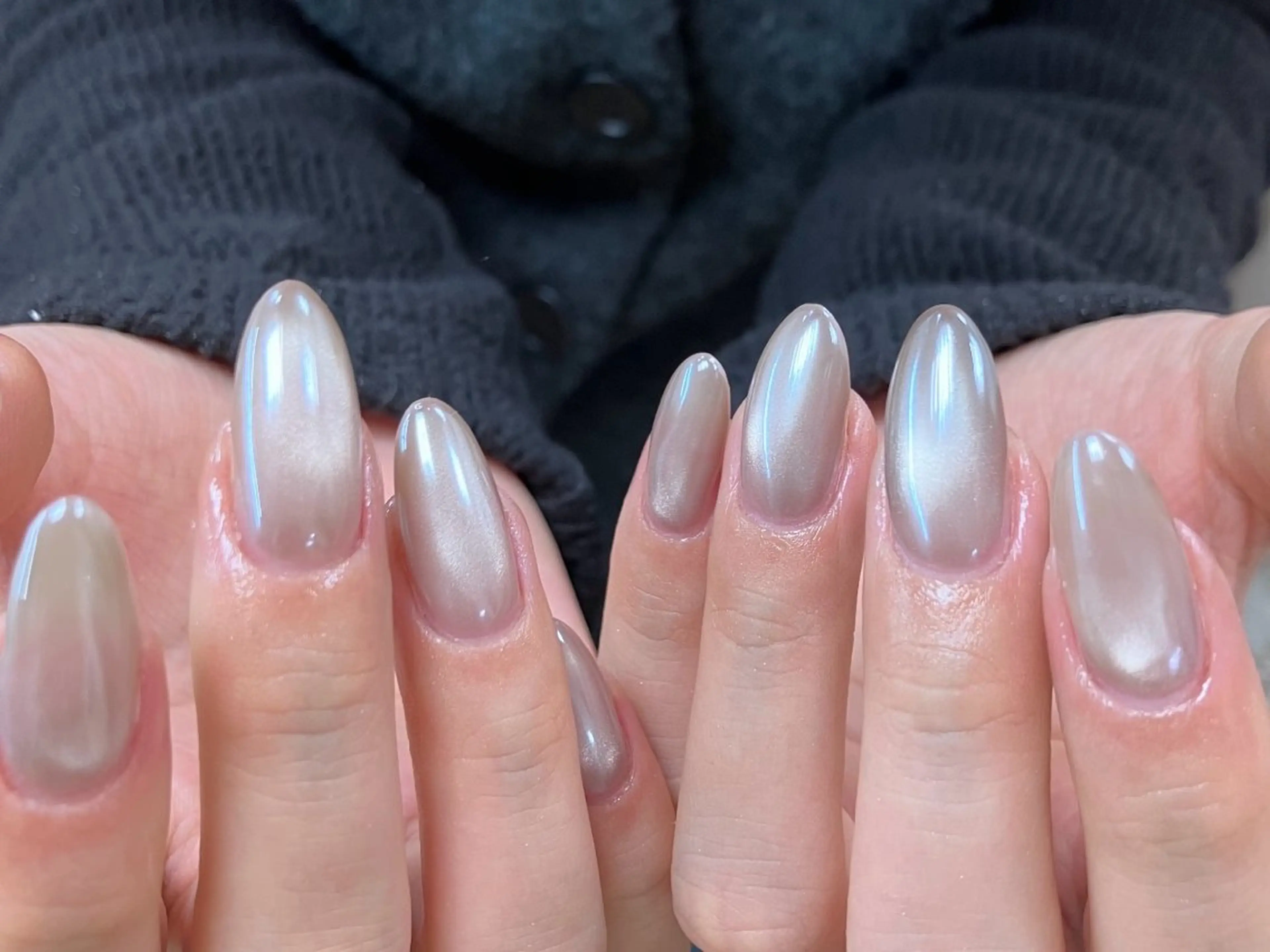 ネイル オーロラネイル チークネイル 長さ出し フットネイル フレンチネイル ハンドネイル ハンドケア J&C Nail Salon吉祥寺所属・YU KIのネイルデザイン