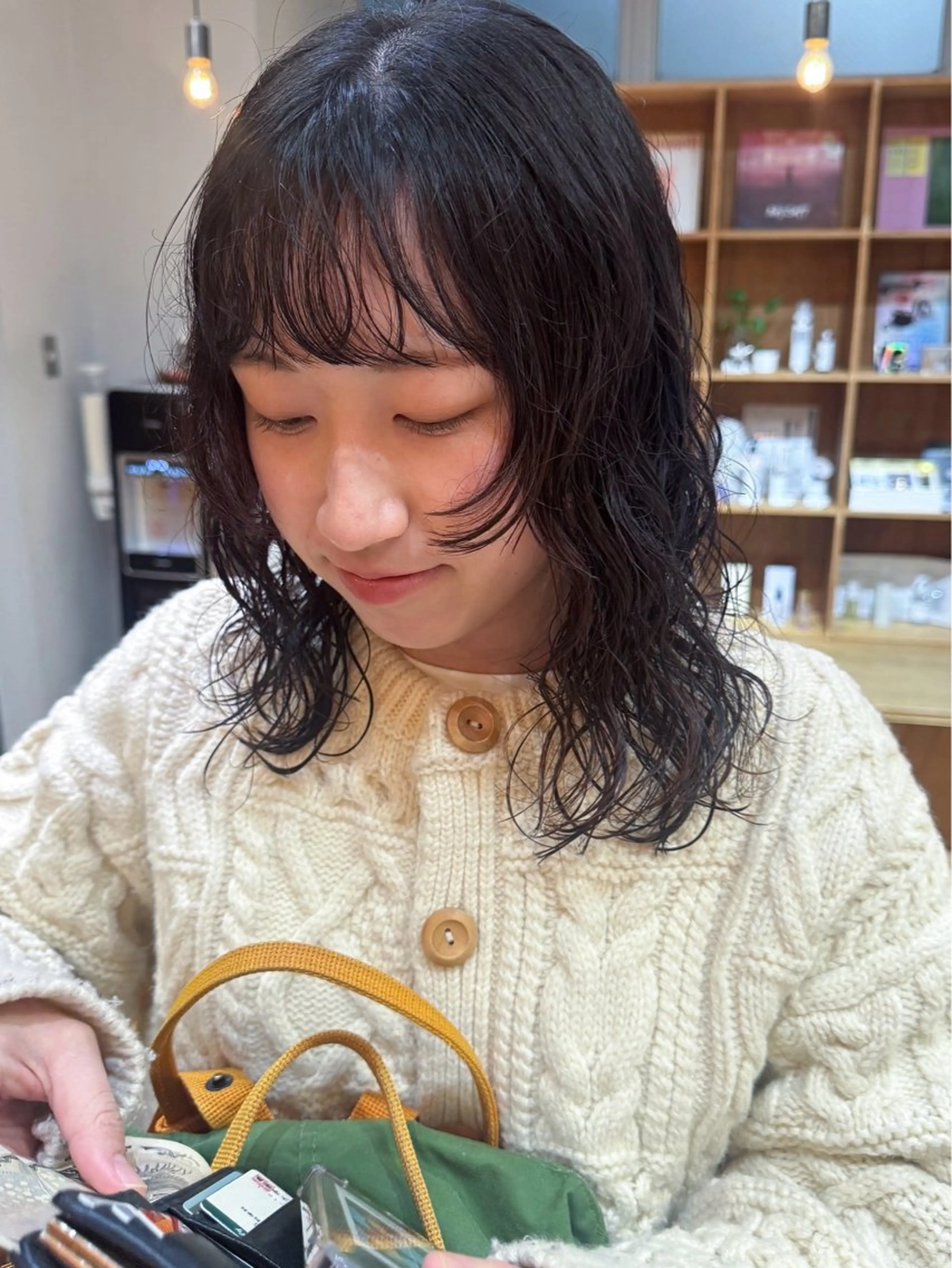 ミディアム パーマ カット パーマ 大橋 芽衣のヘアスタイル