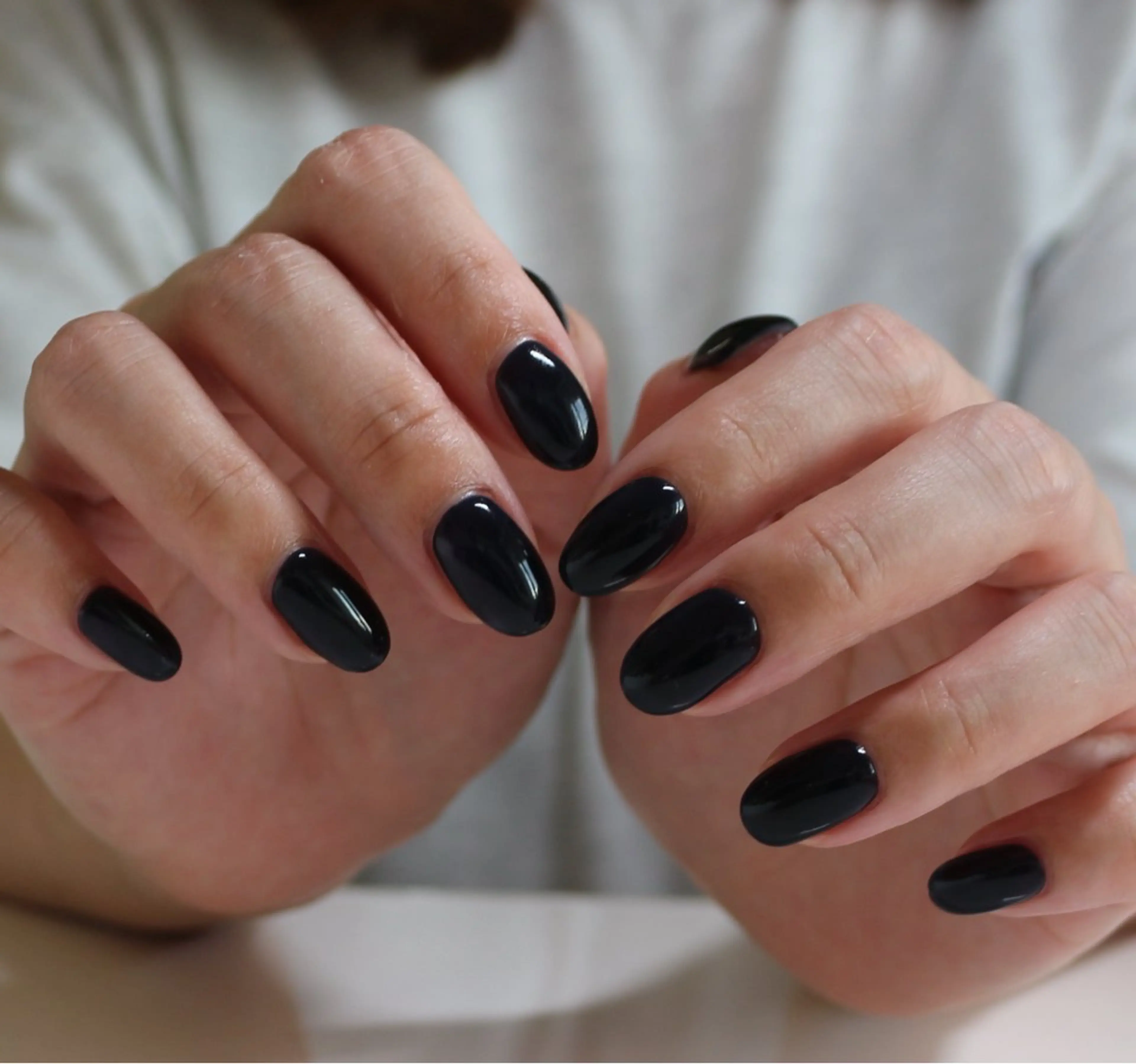 ネイル ブルー ワンカラーネイル シンプルネイル ハンドネイル Baku Nailsのネイルデザイン