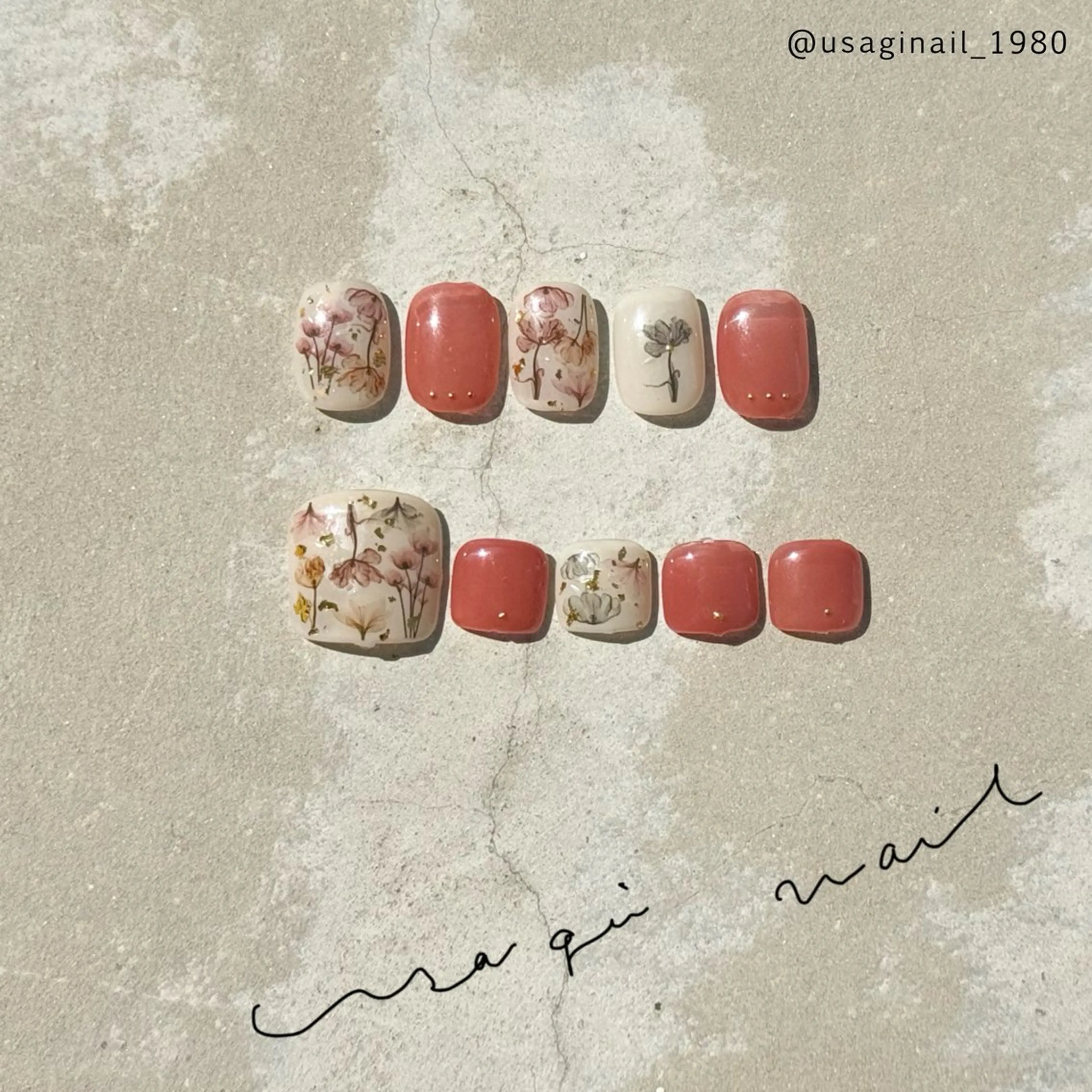 ネイル フットネイル usagi nailのネイルデザイン