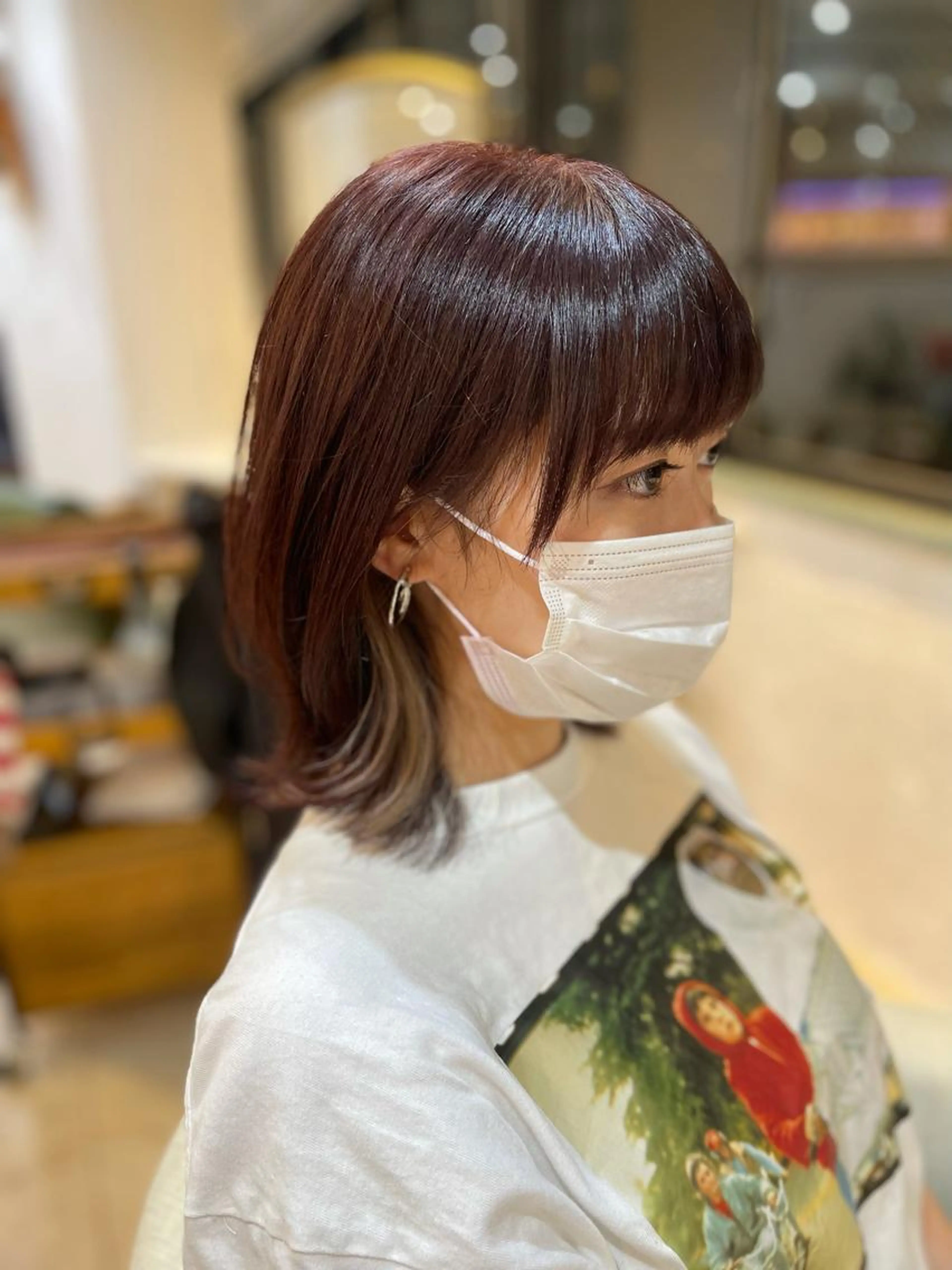 イヤリングカラー（ブリーチ込み）＋2ステップトリートメントの写真