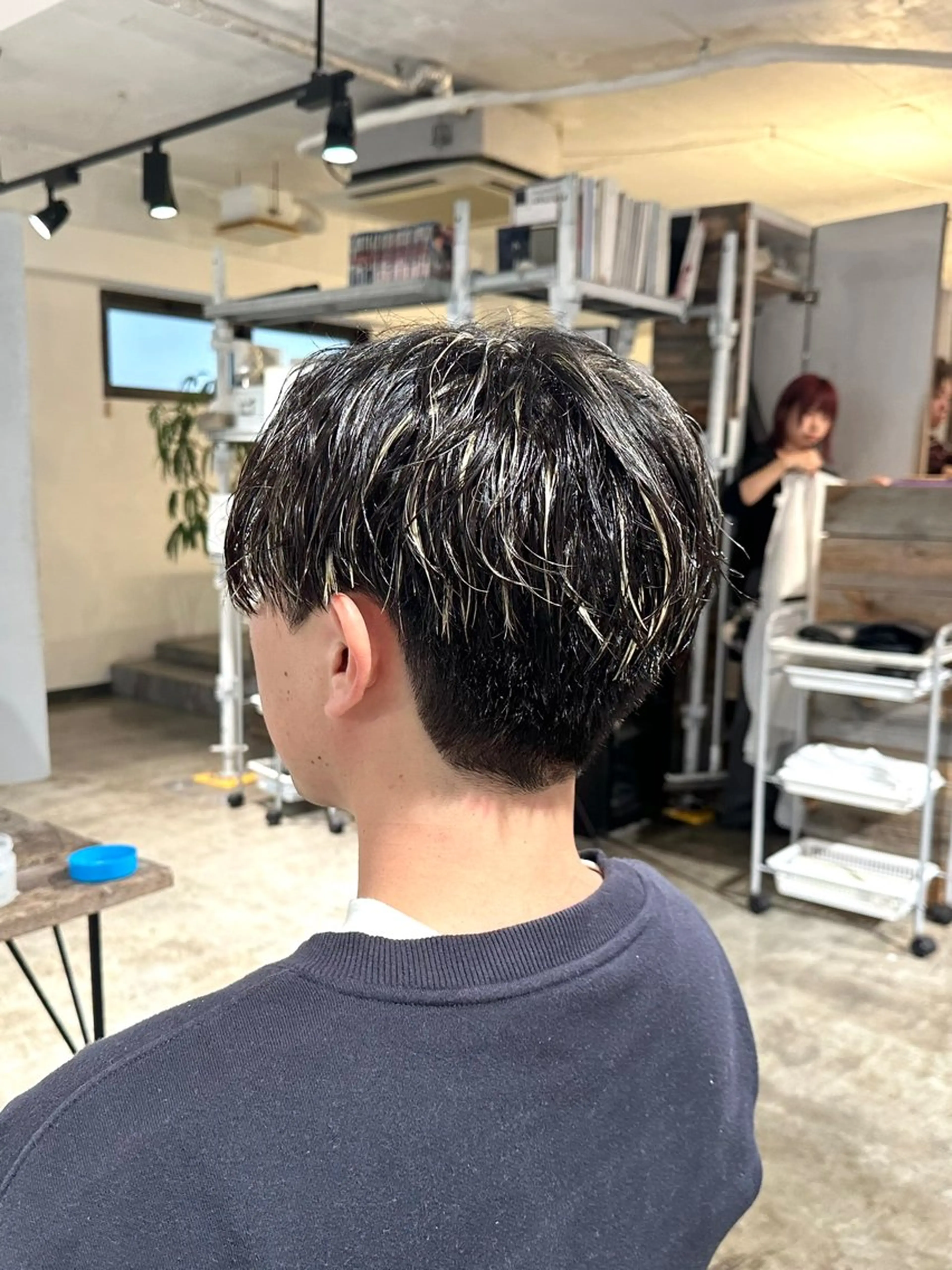カラー メンズ センターパート メンズハイライト メンズパーマ ハイライトカラー カット ヘアカラー トリートメント 骨格補正施術/メンズ 専門美容師/YUYAのヘアスタイル
