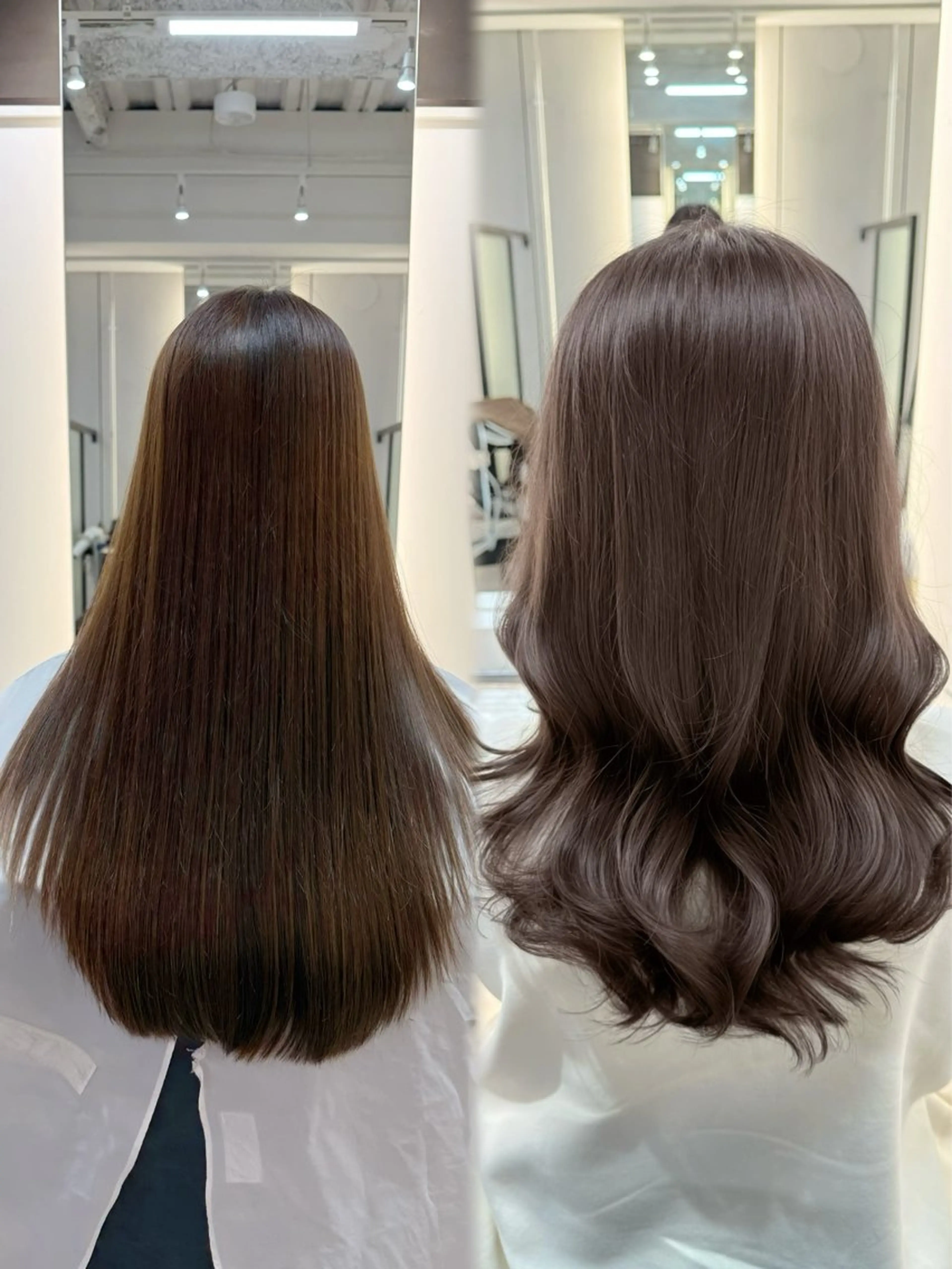 セミロング カラー パーマ カット ヘアカラー パーマ 韓国ヘア/韓国風 パーマ/kazueのヘアスタイル