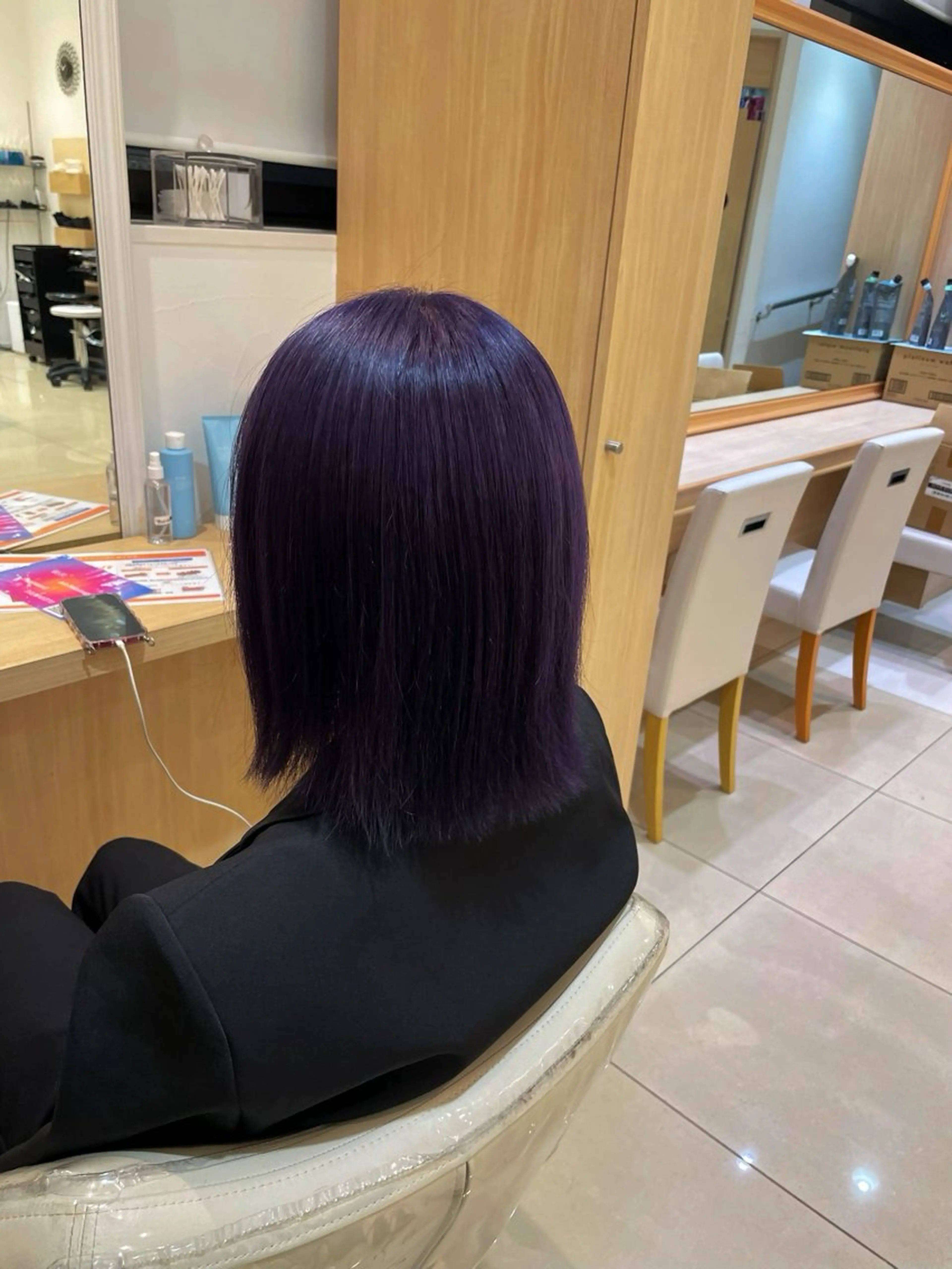 セミロング カラー ✩𝐴𝑠ℎ 中目黒 浦野 遥‎✩*｡のヘアスタイル