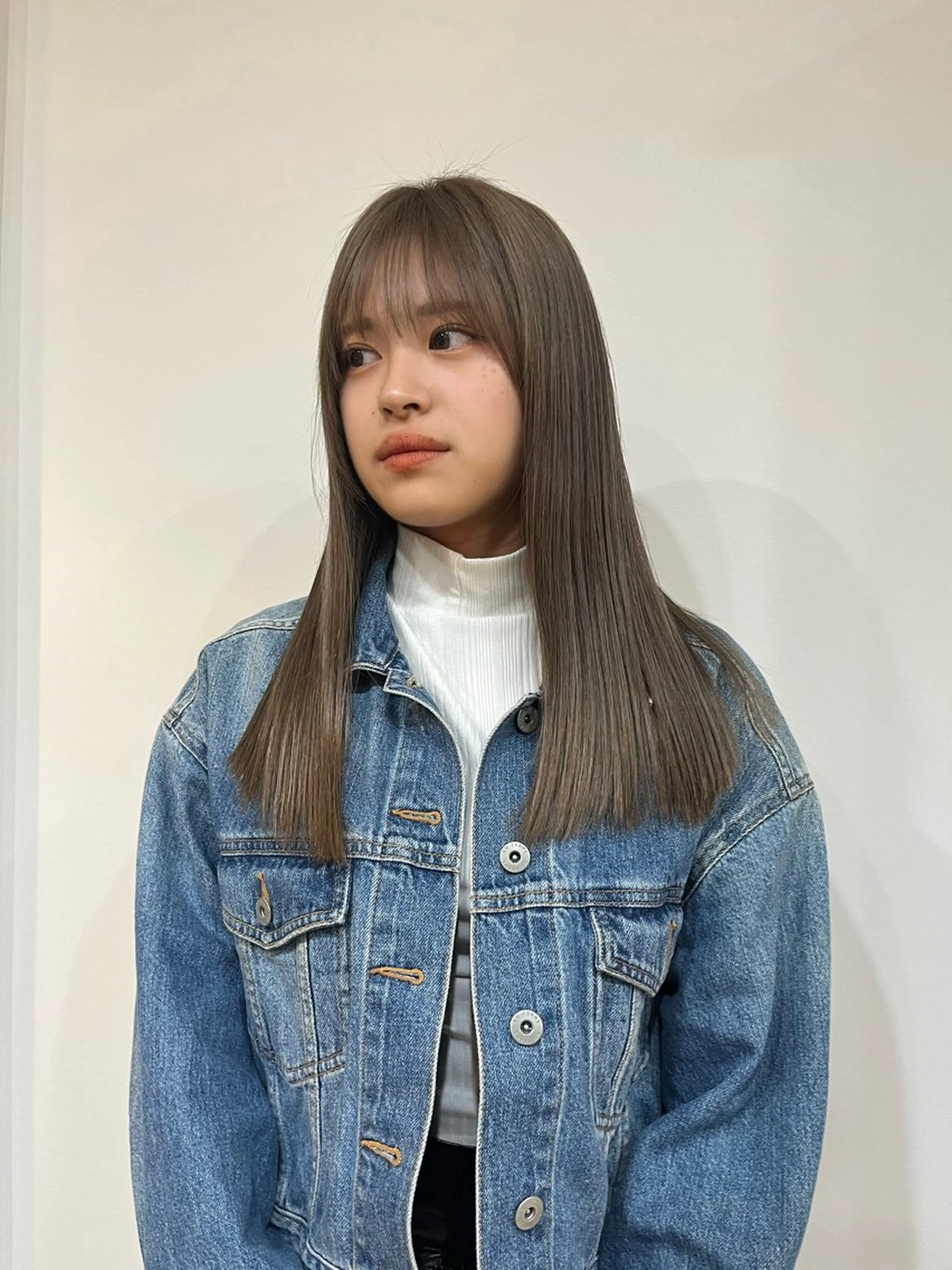 セミロング カット ヘアカラー トリートメント パーマ／透明感 🍃Hidetoraのヘアスタイル