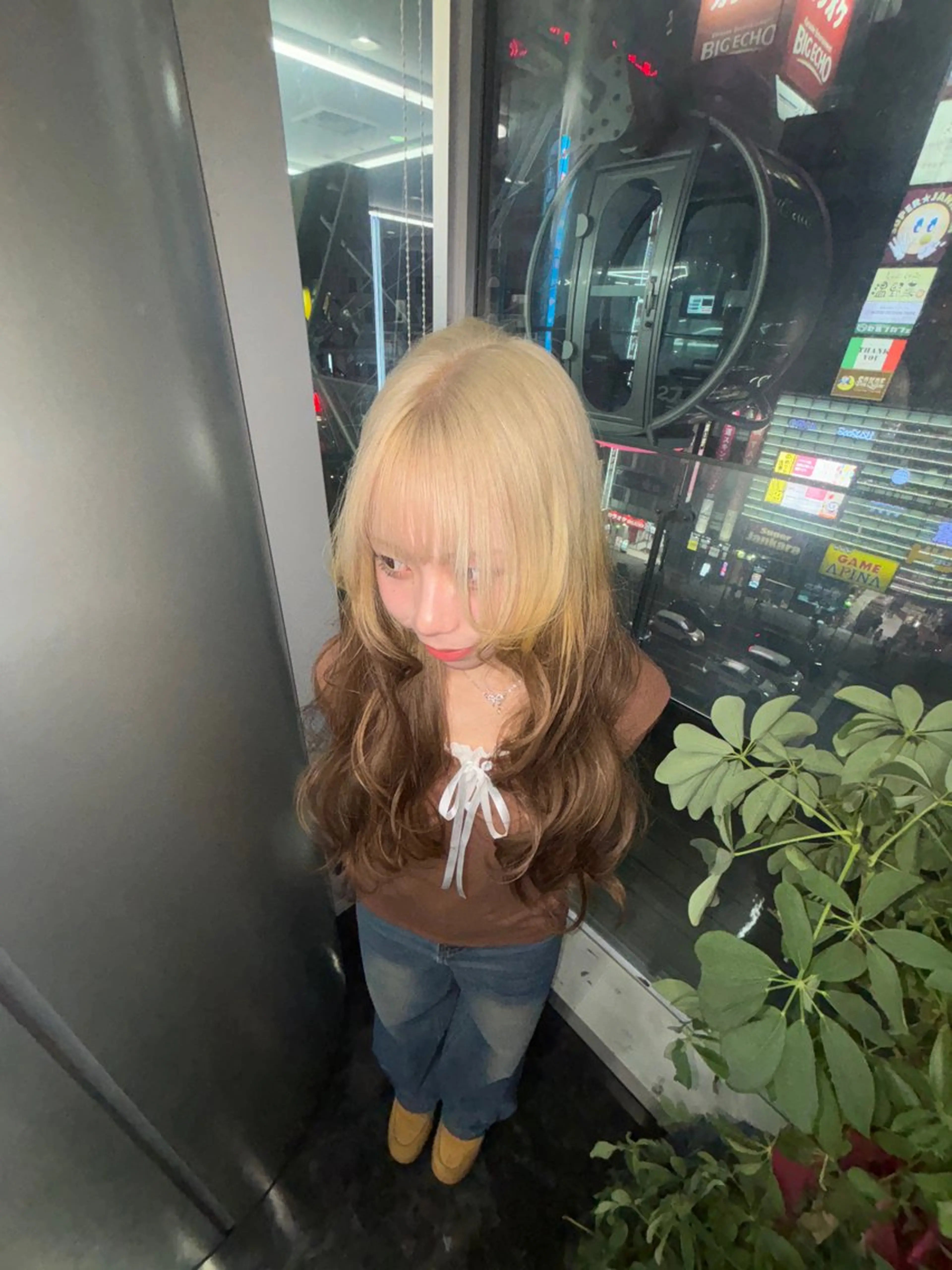 ロング カラー ヘアアレンジ ヘアカラー トリートメント ミルクティー/ピンク カラー/ みう🎀のヘアスタイル