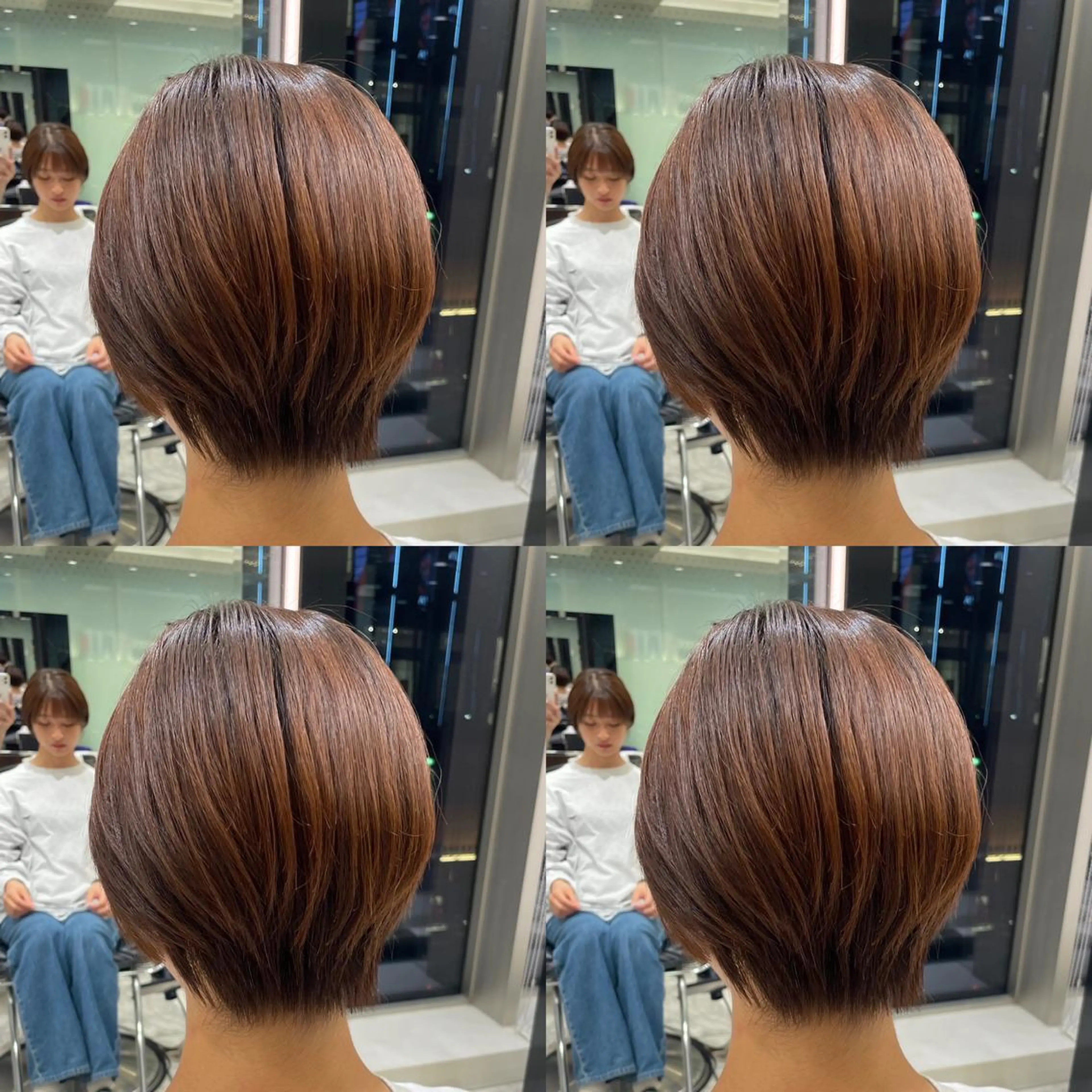 ショート ヘアカラー トリートメント 垢抜けヘア 韓国ヘア銀座近下菜央のヘアスタイル