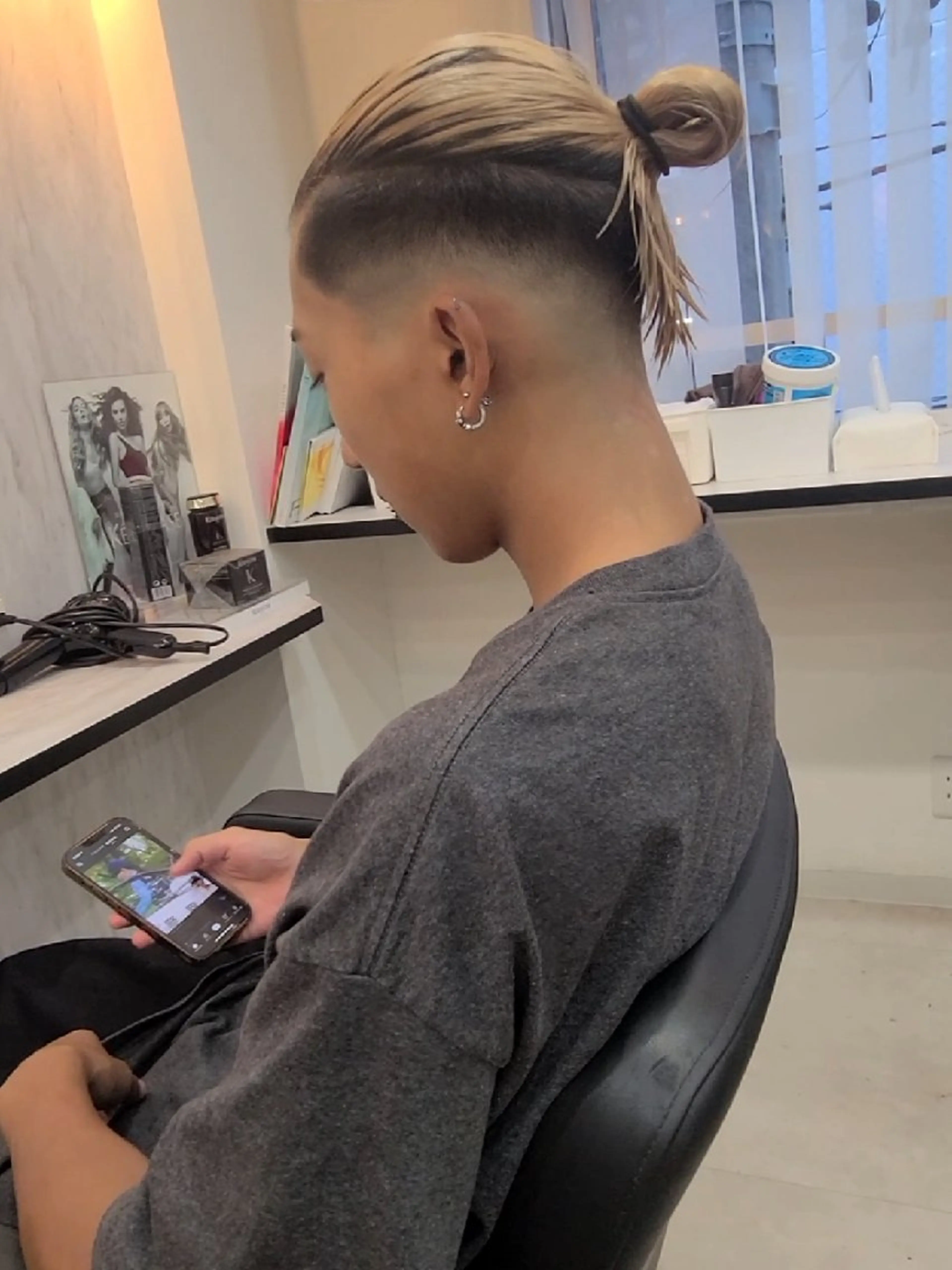 メンズ ロング フェードカット マンバンヘア スキンフェード カット ヘアセット Lapis 名古屋駅前店所属・LEN名古屋/パーマ 海外ヘア/メンズ特化のヘアスタイル