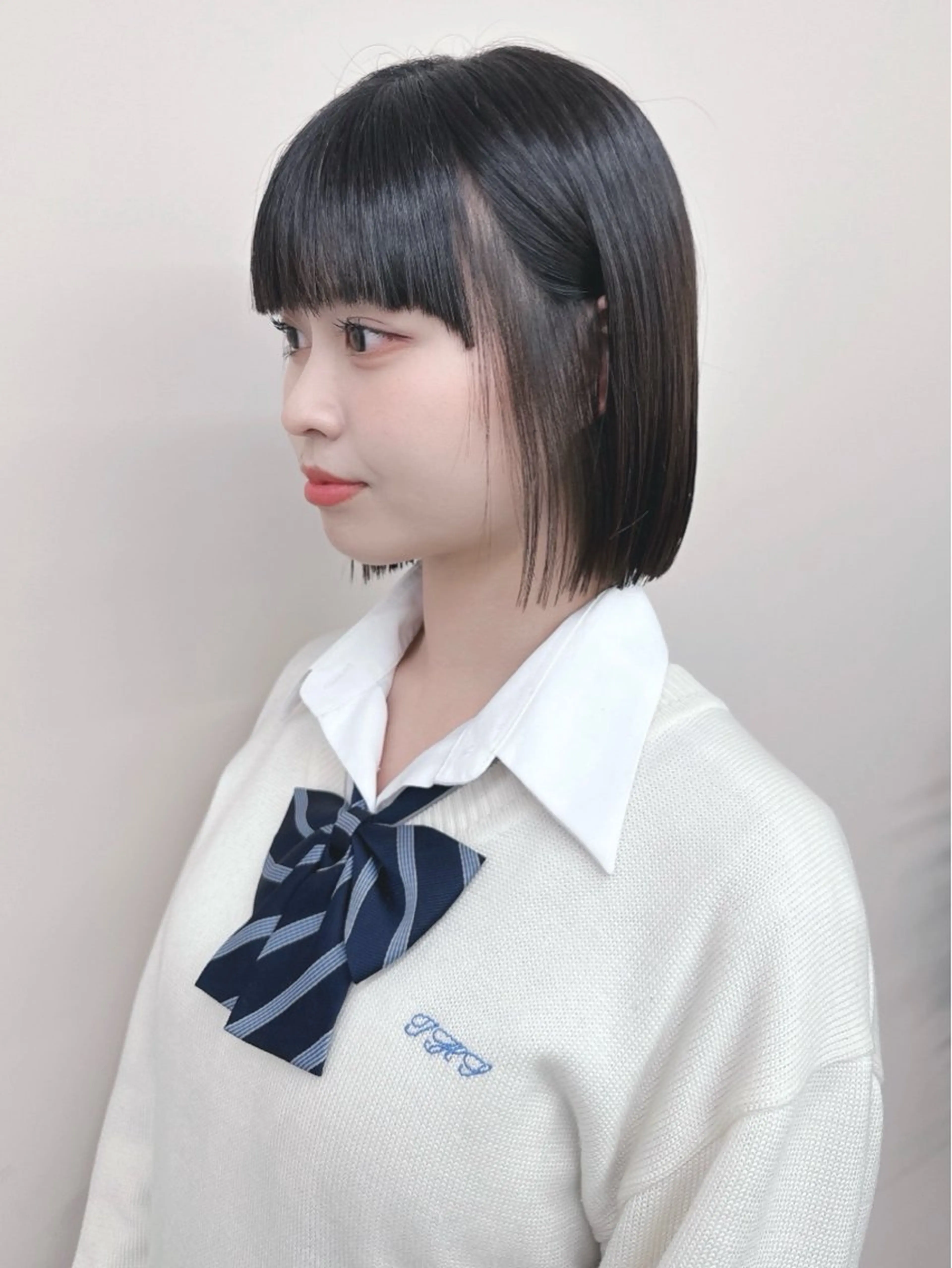 ショート カット 縮毛矯正 小顔ボブ/お悩み解決 /ボブパーマ/とういのヘアスタイル