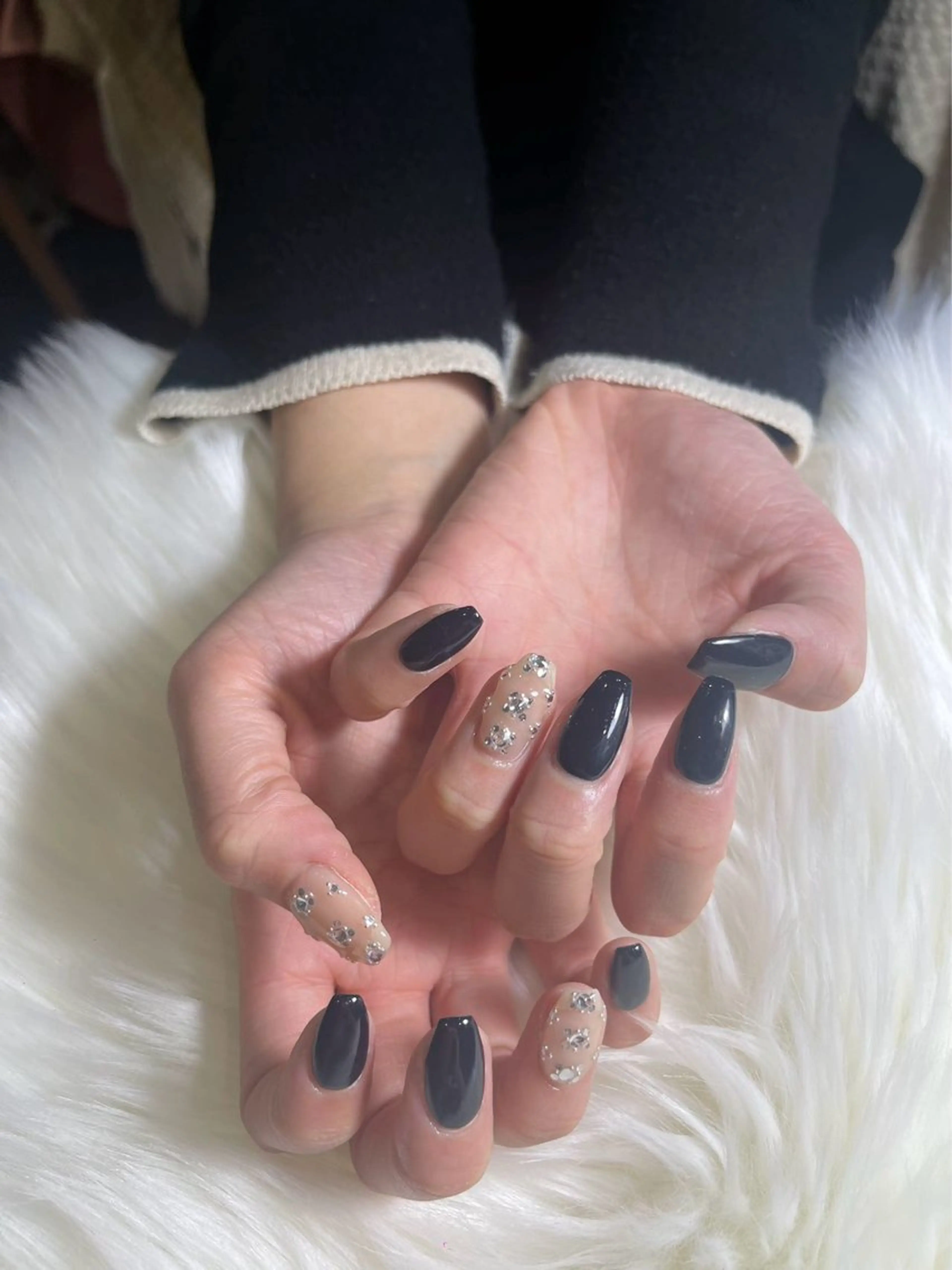 ネイル ジェルネイル ホログラムネイル ソフトジェル ストーンネイル ユミ nailのネイルデザイン