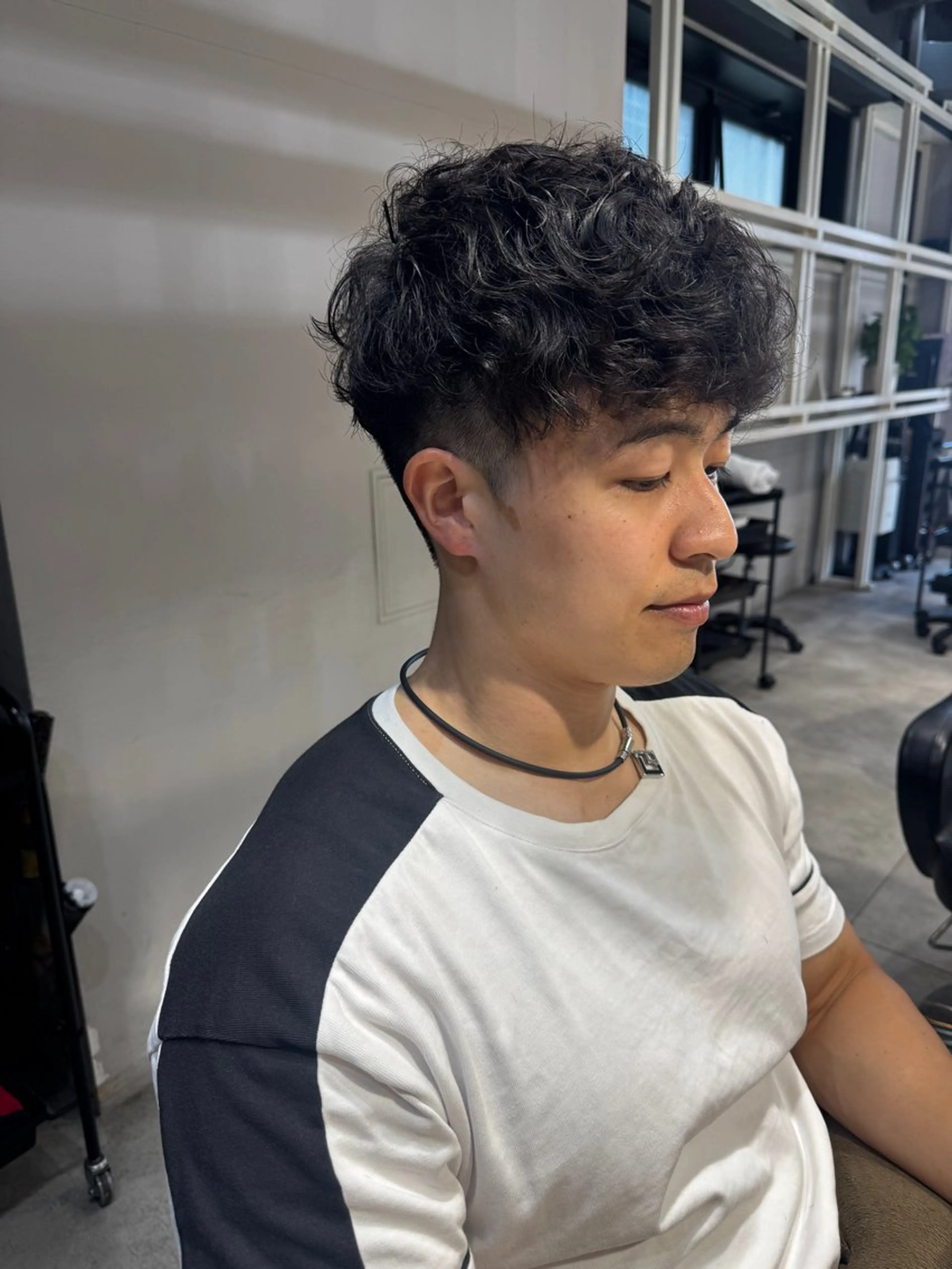 ミディアム パーマ メンズ ミディアムパーマ メンズパーマ スペインカール カット パーマ トリートメント Dxxxx III所属・女性目線の大人 メンズ*Ayakaのヘアスタイル