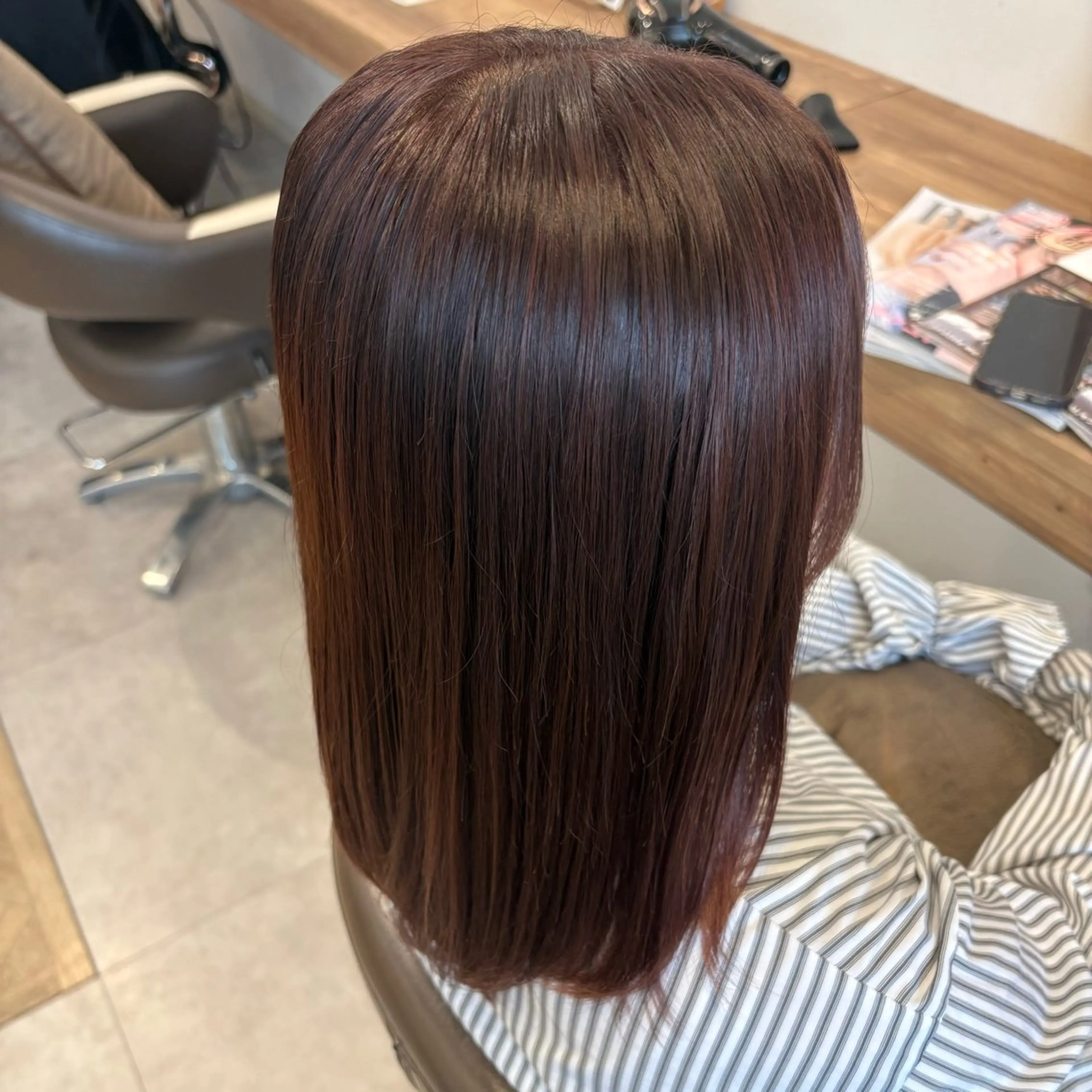 カラー ブラウンカラー ピンクカラー ヘアカラー 渡邊 玲来のヘアスタイル