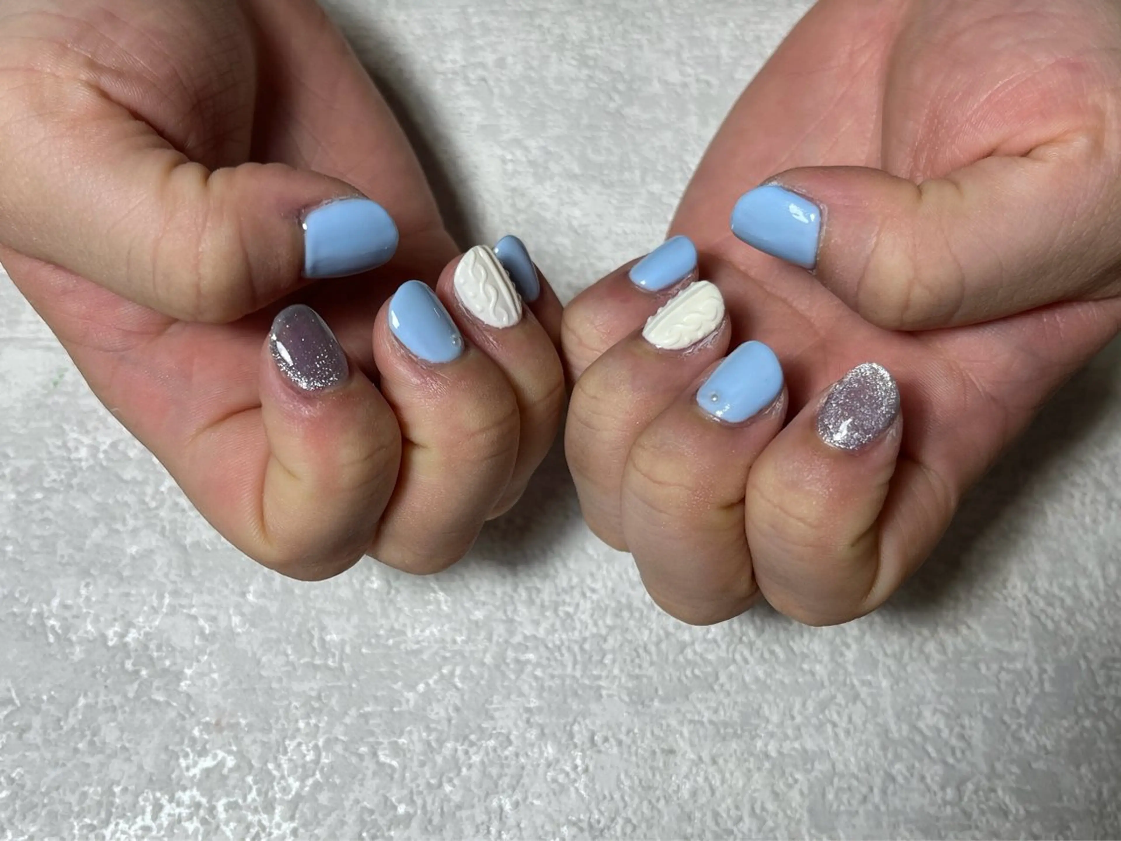 ネイル オーロラネイル フットネイル フレンチネイル ジェルネイル 韓国ネイル ハンドネイル kikinail 溝の口のネイルデザイン