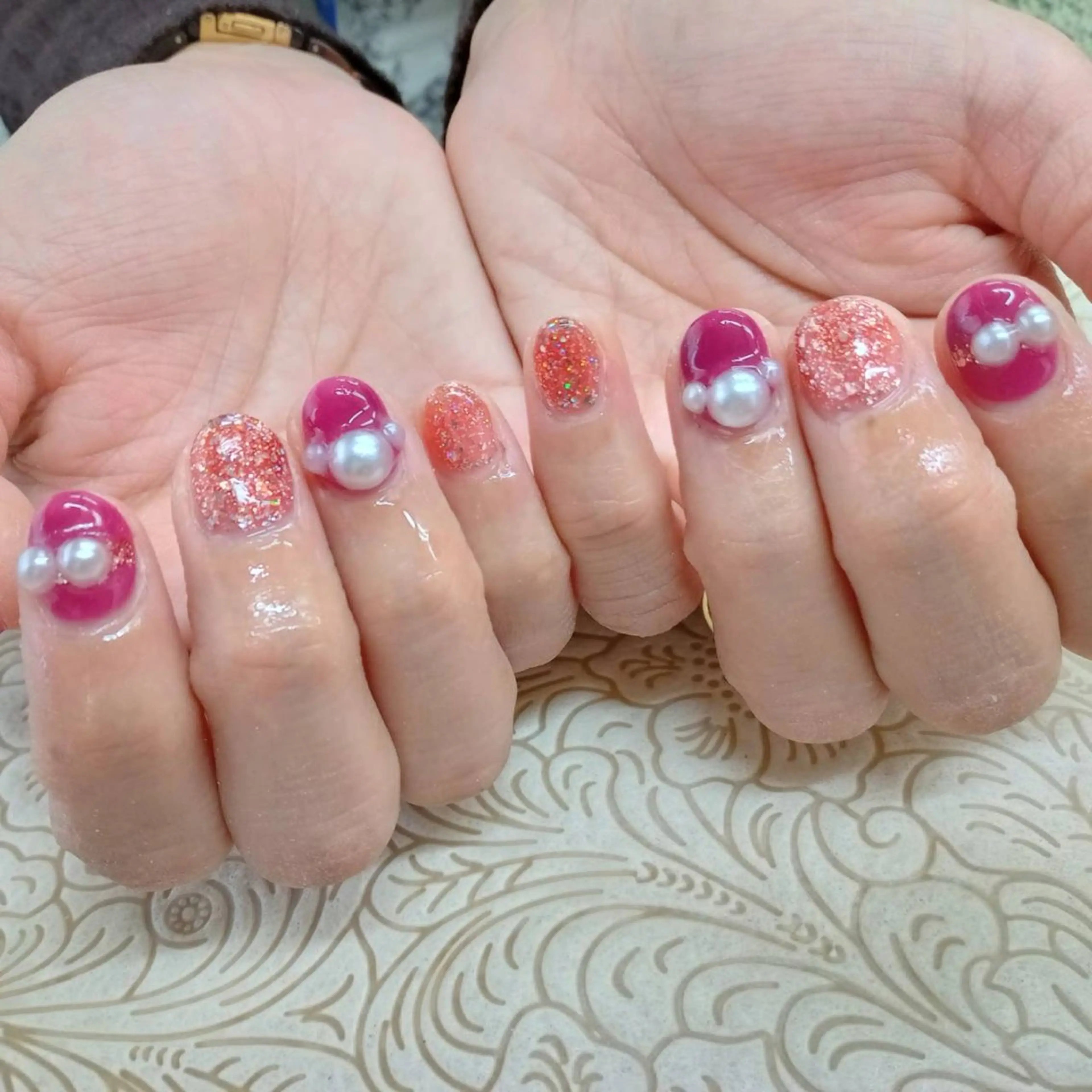 ネイル フラワーネイル ハンドネイル precious nail room所属・precious nail  roomのネイルデザイン