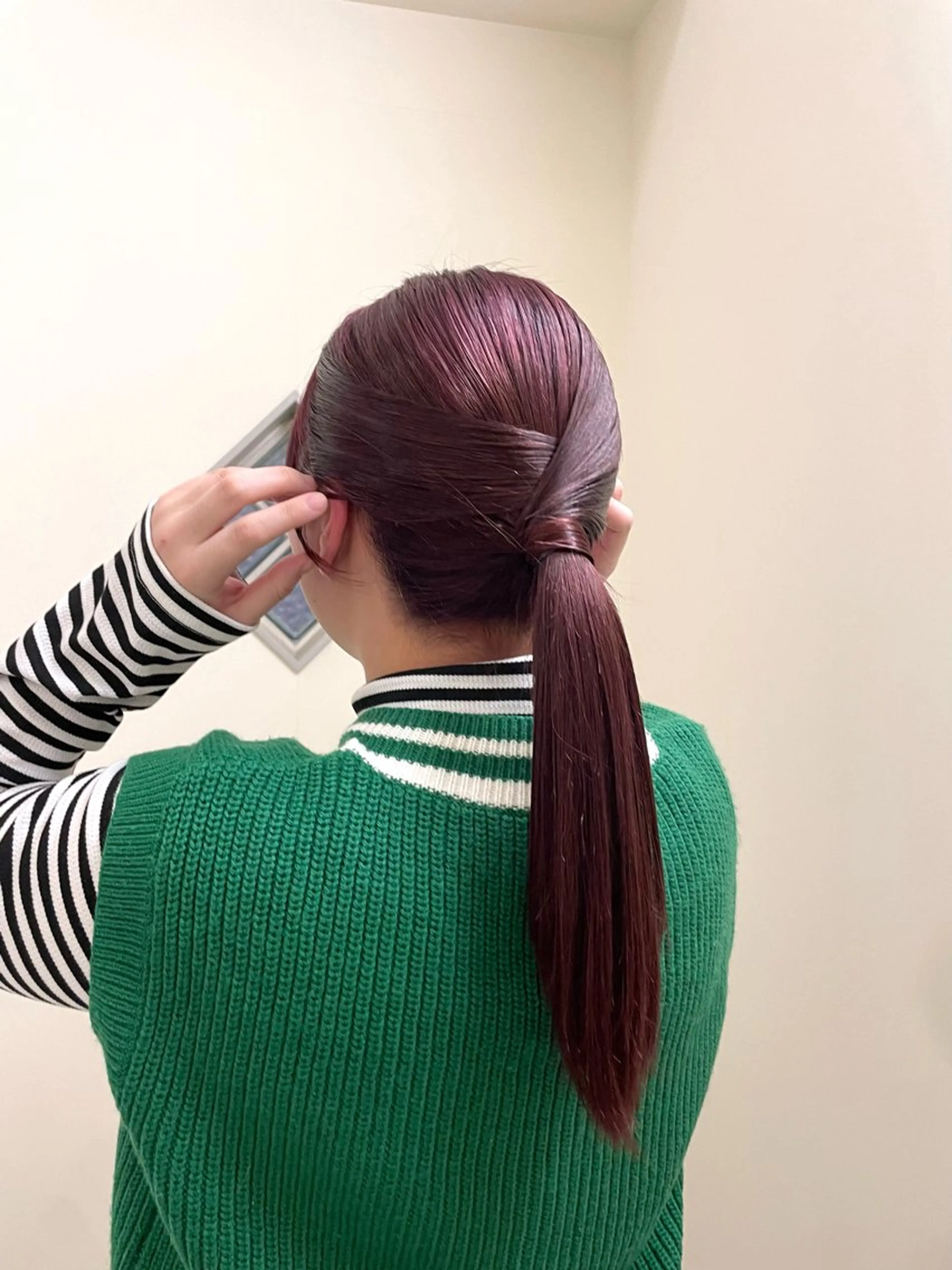 セミロング カラー ヘアアレンジ トリートメント 菜々🫧新宿 透明感ケアブリーチのヘアスタイル