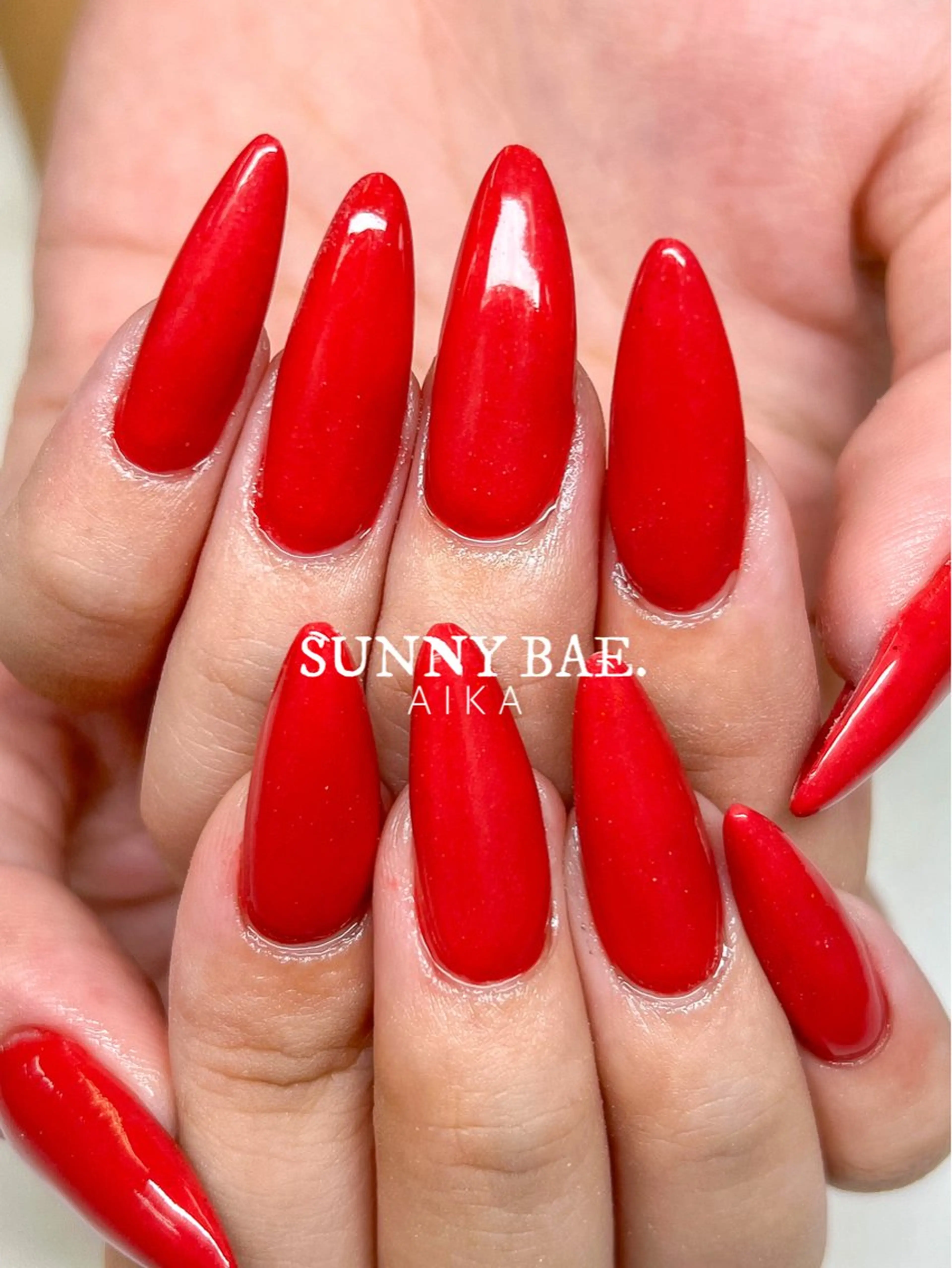 ネイル ジェルネイル キラキラネイル ロングネイル 持ち込み ワンカラーネイル Made By AIKAのネイルデザイン