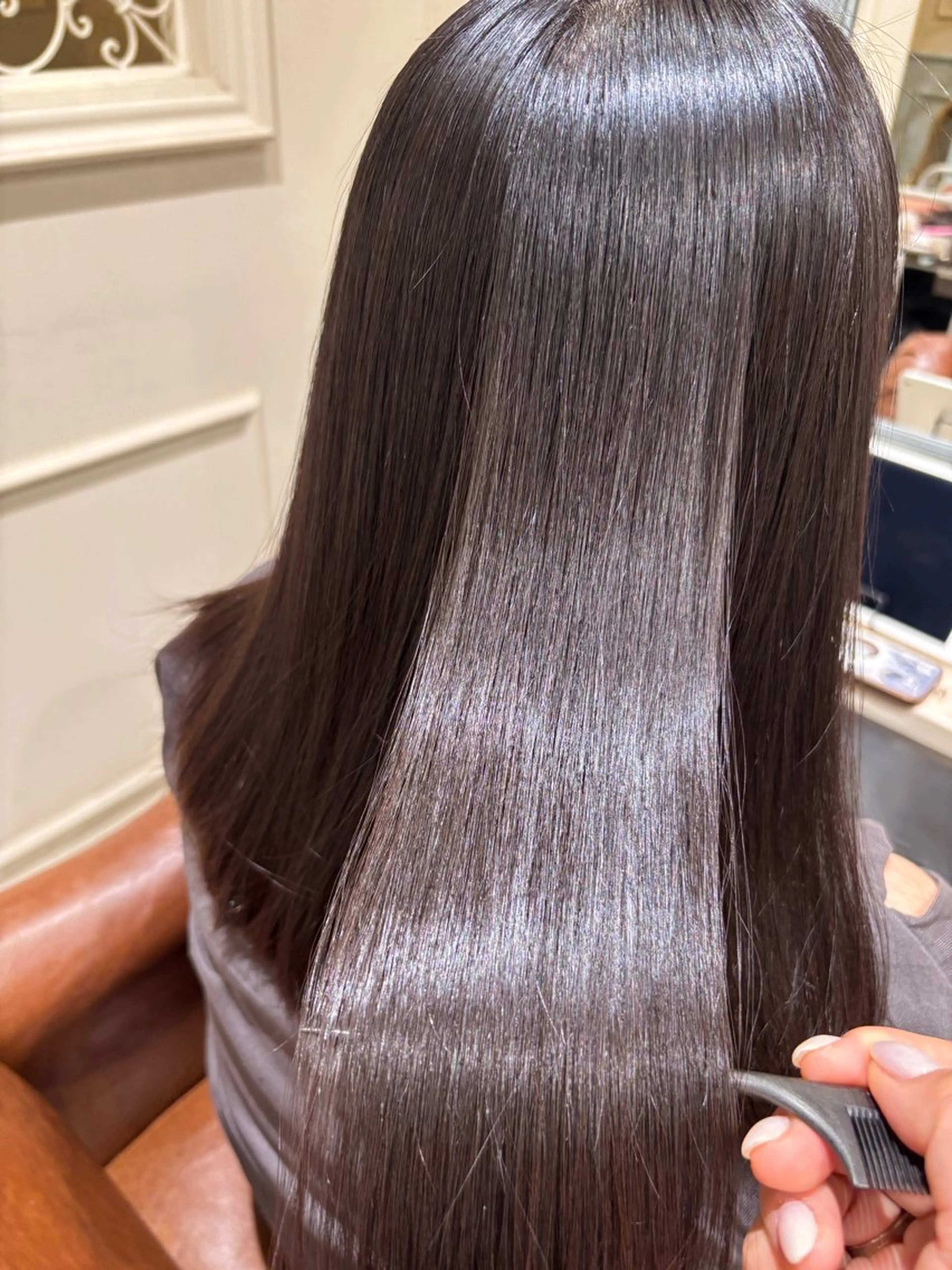 ミディアム カット 縮毛矯正 FRAME ASUKAのヘアスタイル