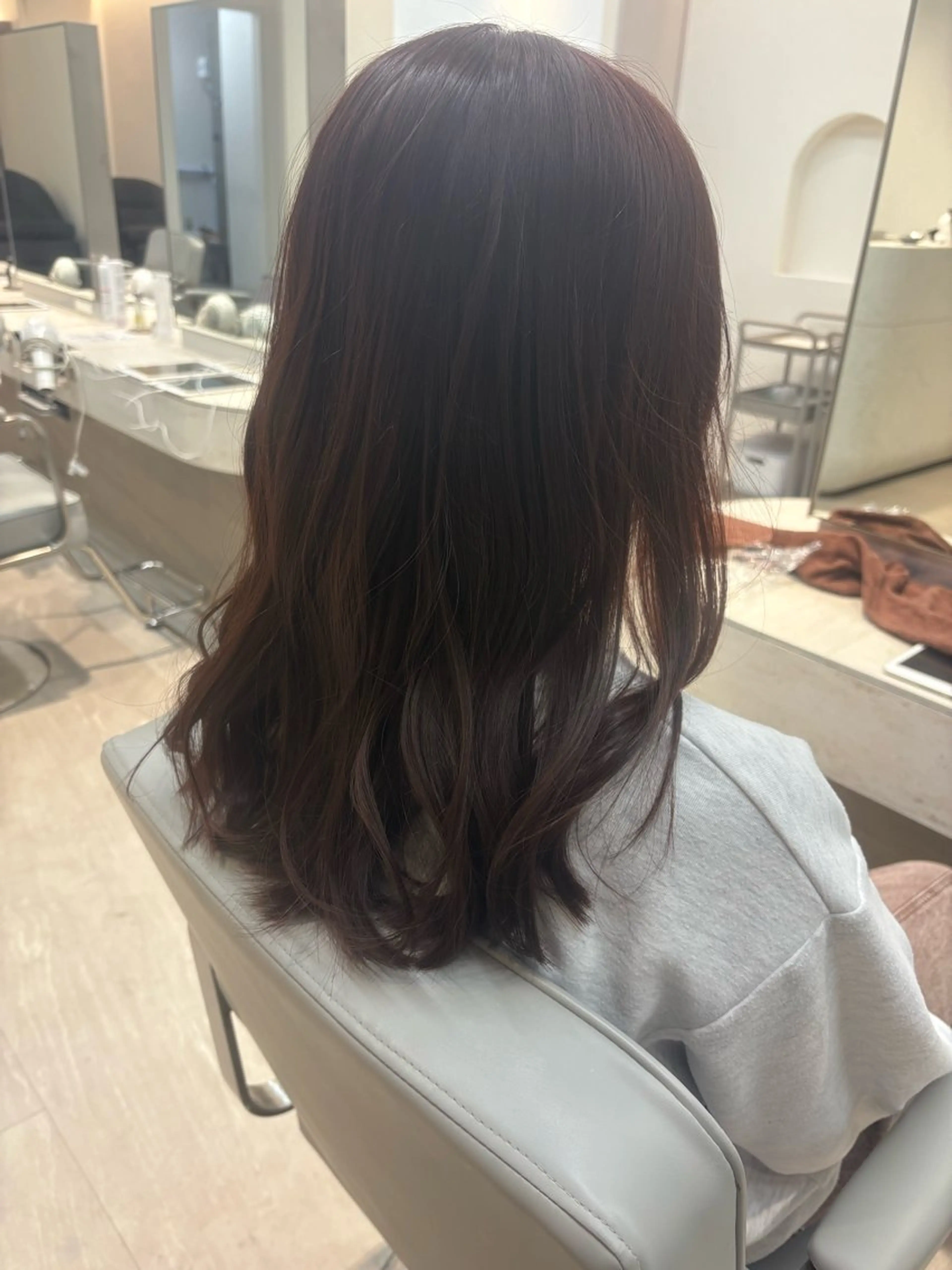 平日19:00~限定❣️全頭ワンカラー+コテ巻きorストレートスタイリング𓂃🫧の写真