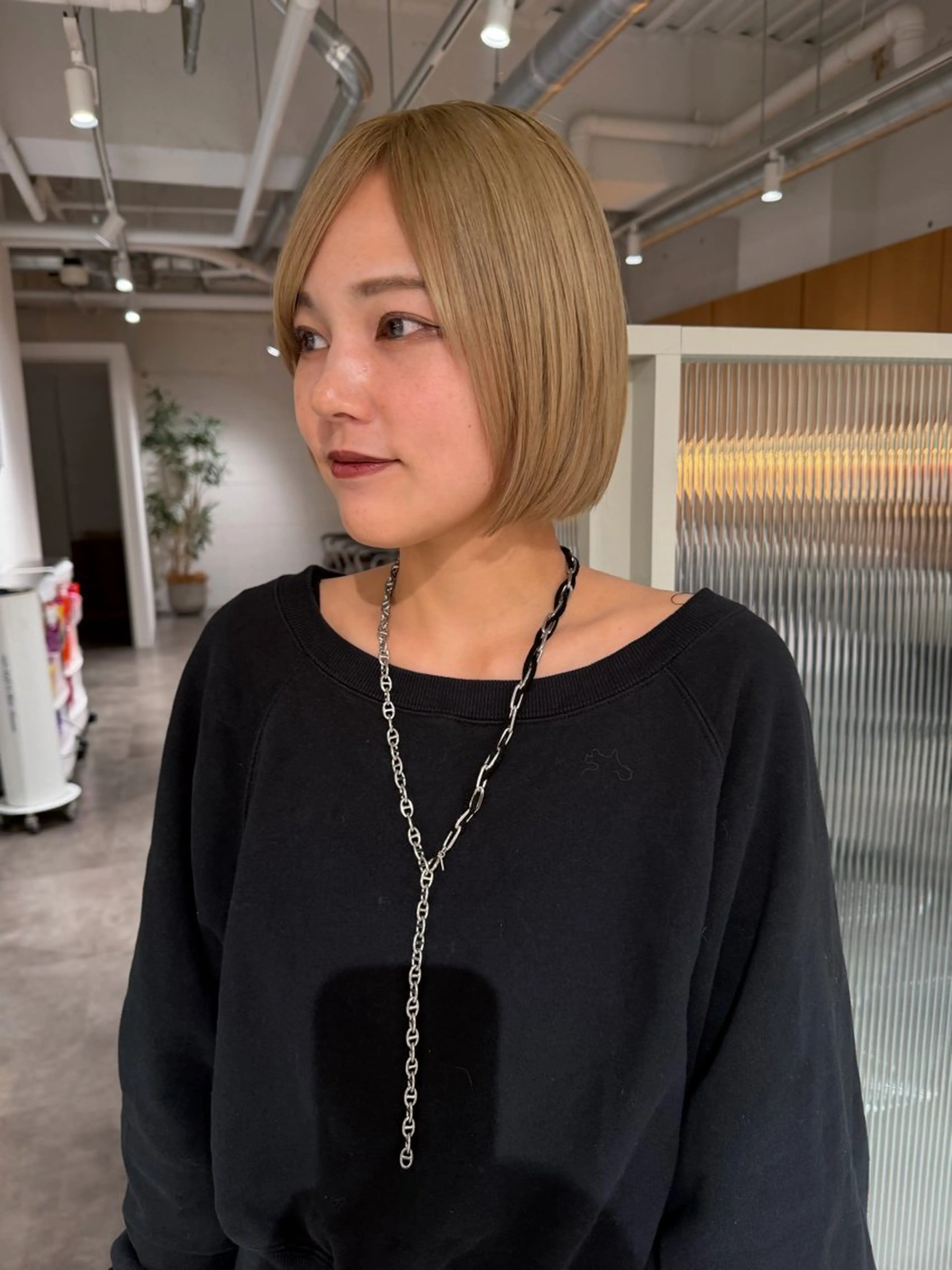 カラー ベージュカラー ブロンド ブロンドベージュ ボブ ヘアカラー ショート/ボブ /綾華のヘアスタイル