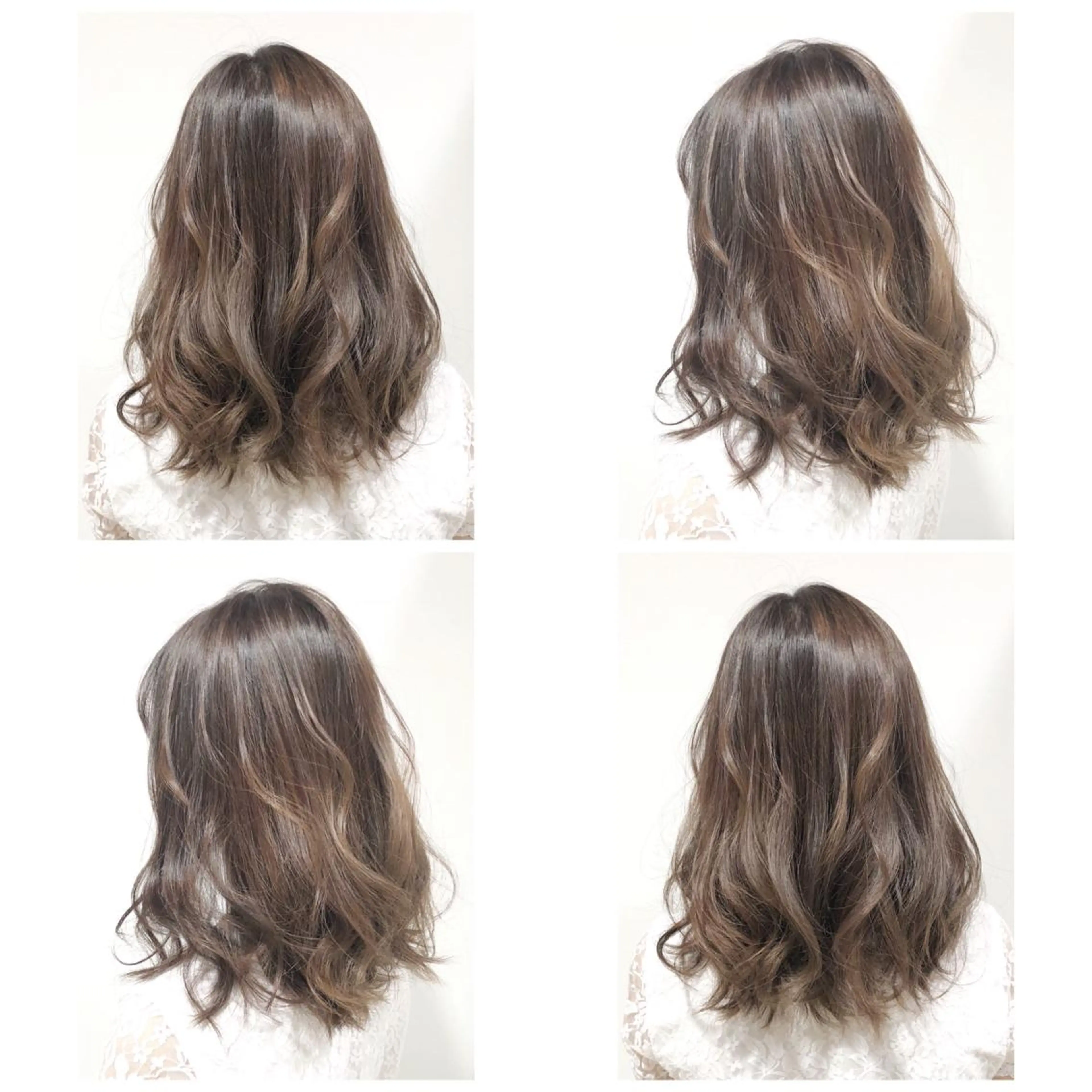 ミディアム カラー ベージュカラー ブリーチ ケアブリーチ ハイライトカラー イルミナカラー KIZU 髪質改善 オカルト怪談のヘアスタイル