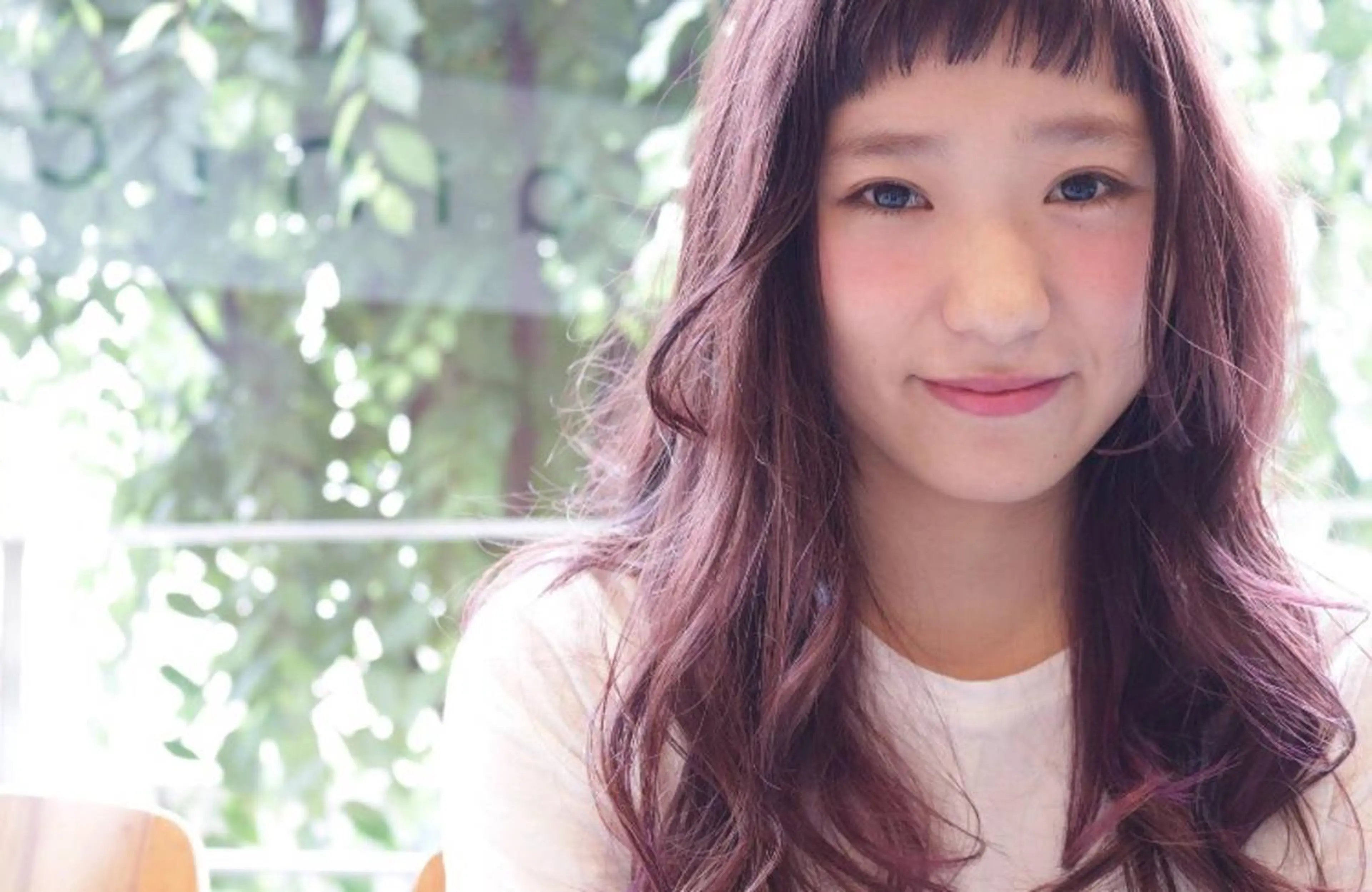 ロング カラー ブリーチ ピンクカラー バイオレットカラー ニシムラ コウイチのヘアスタイル