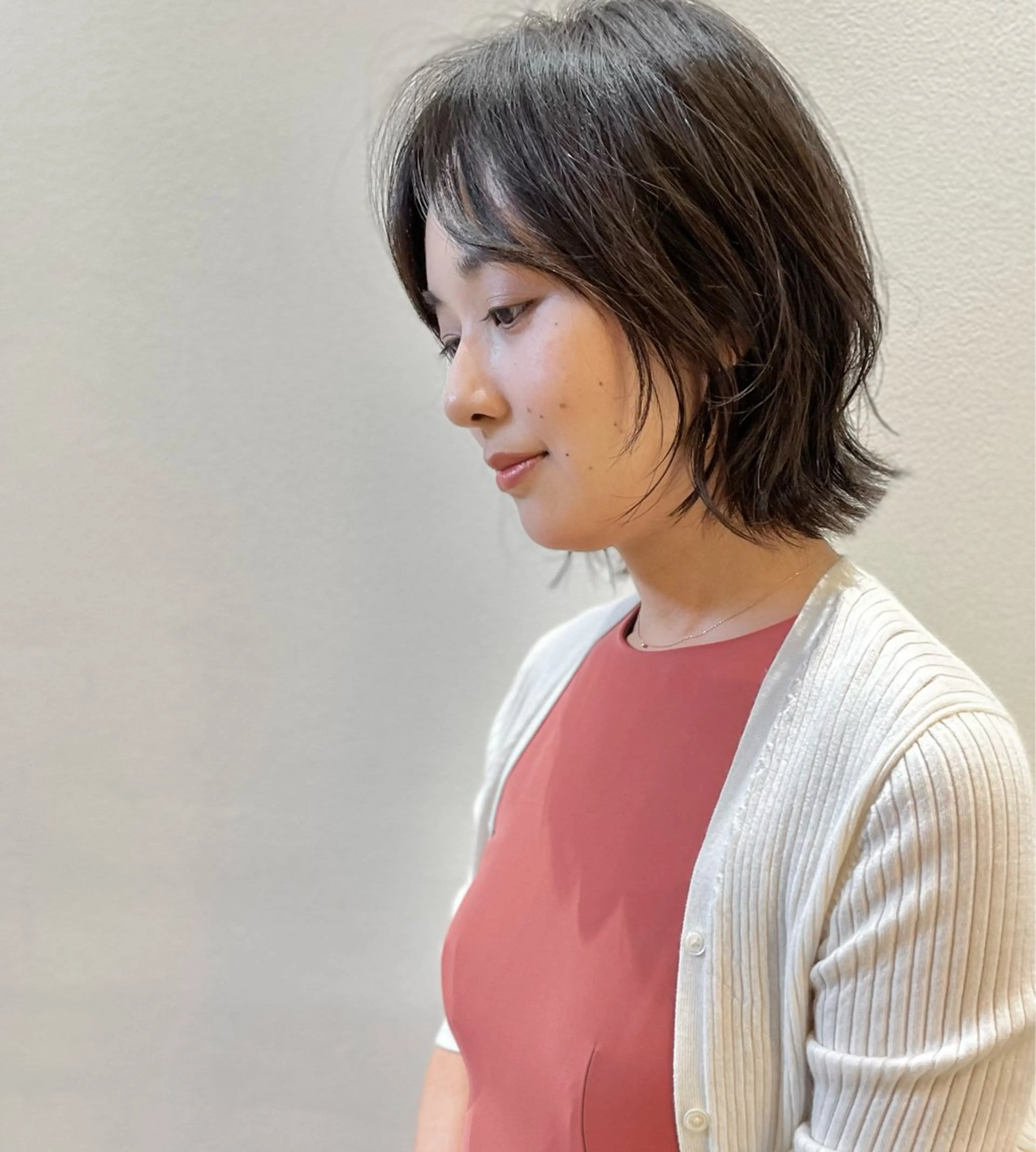 ミディアム ボブ くせ毛 外ハネヘア M.SLASH自由が丘所属・【くせ毛/ショート/ ボブ】元太郎のヘアスタイル