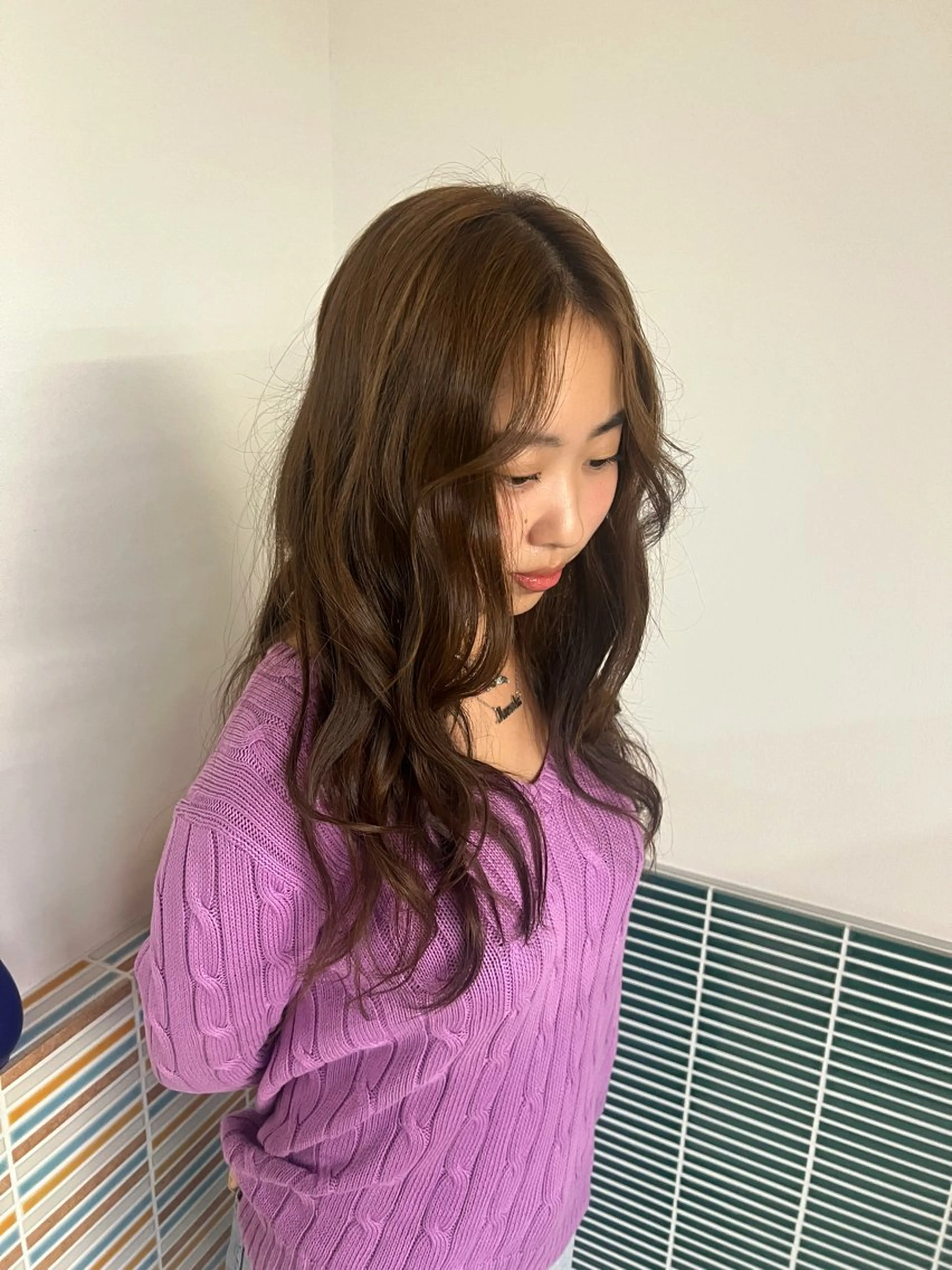 セミロング カラー ヘアアレンジ ヘアカラー ハイトーンカラー /梅田/みほのヘアスタイル