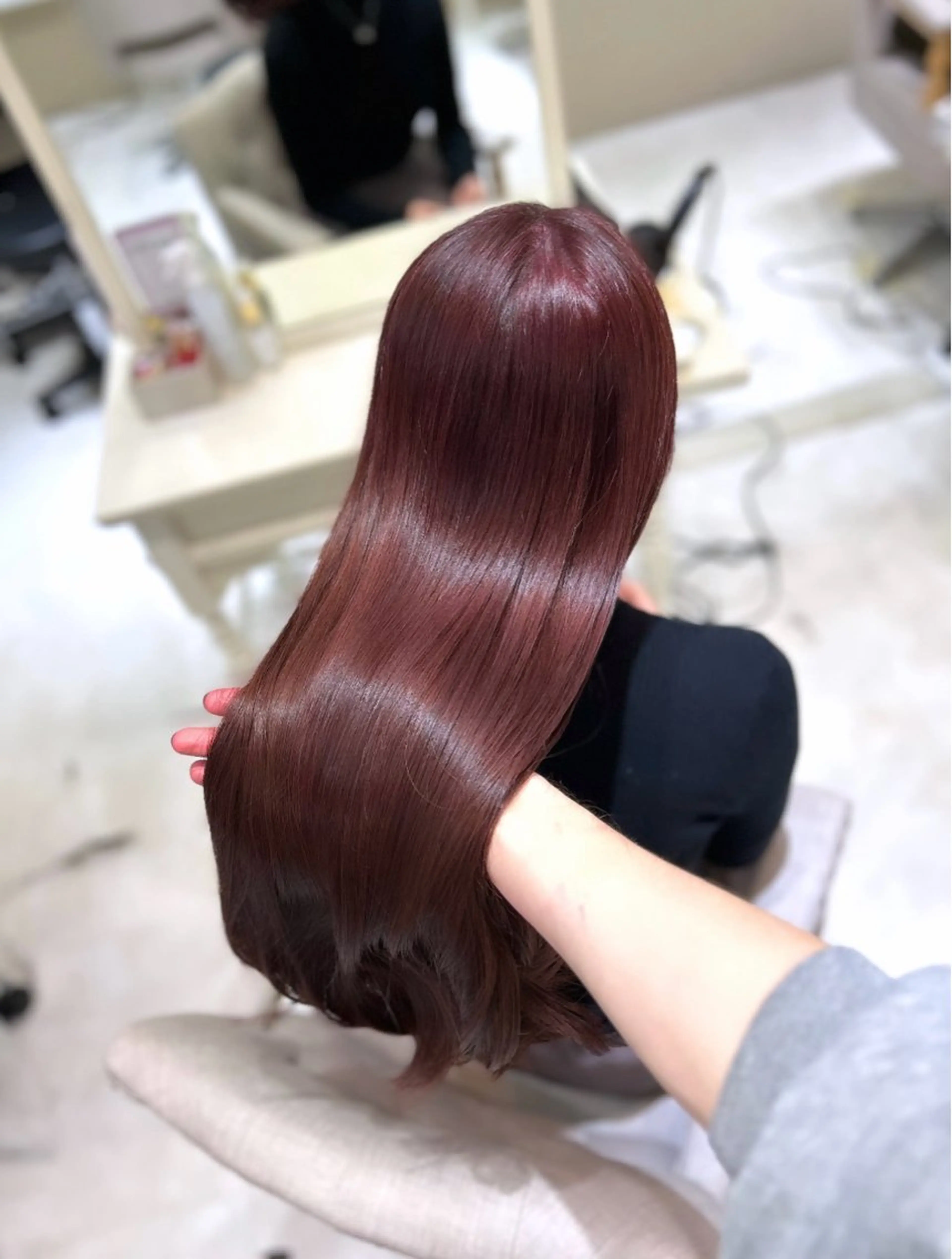 ロング ピンクブラウン ヘアカラー 髪質改善× ブリーチなしyutoのヘアスタイル