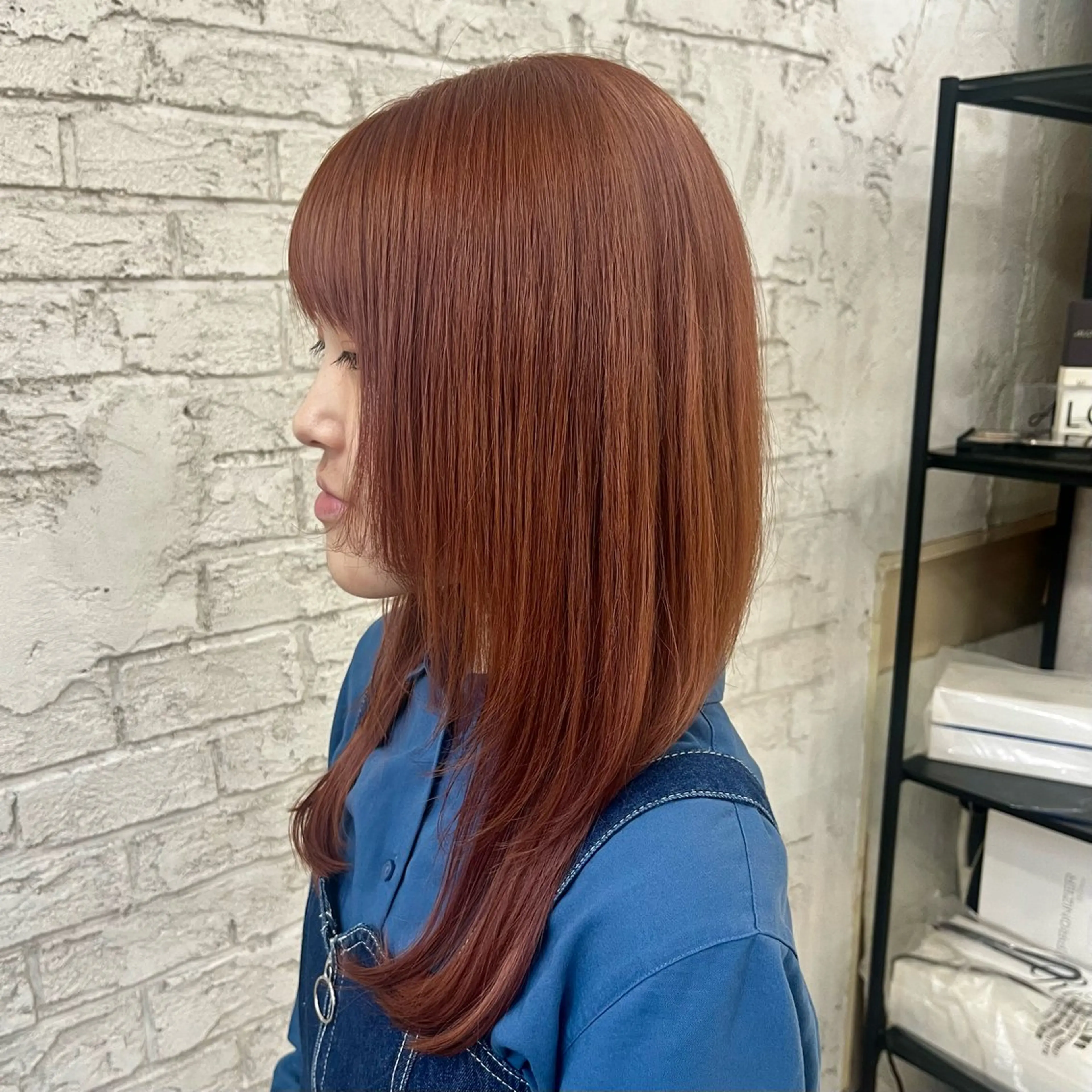 ロング オレンジブラウン 艶髪ブリーチカラー 💗manaka💗のヘアスタイル