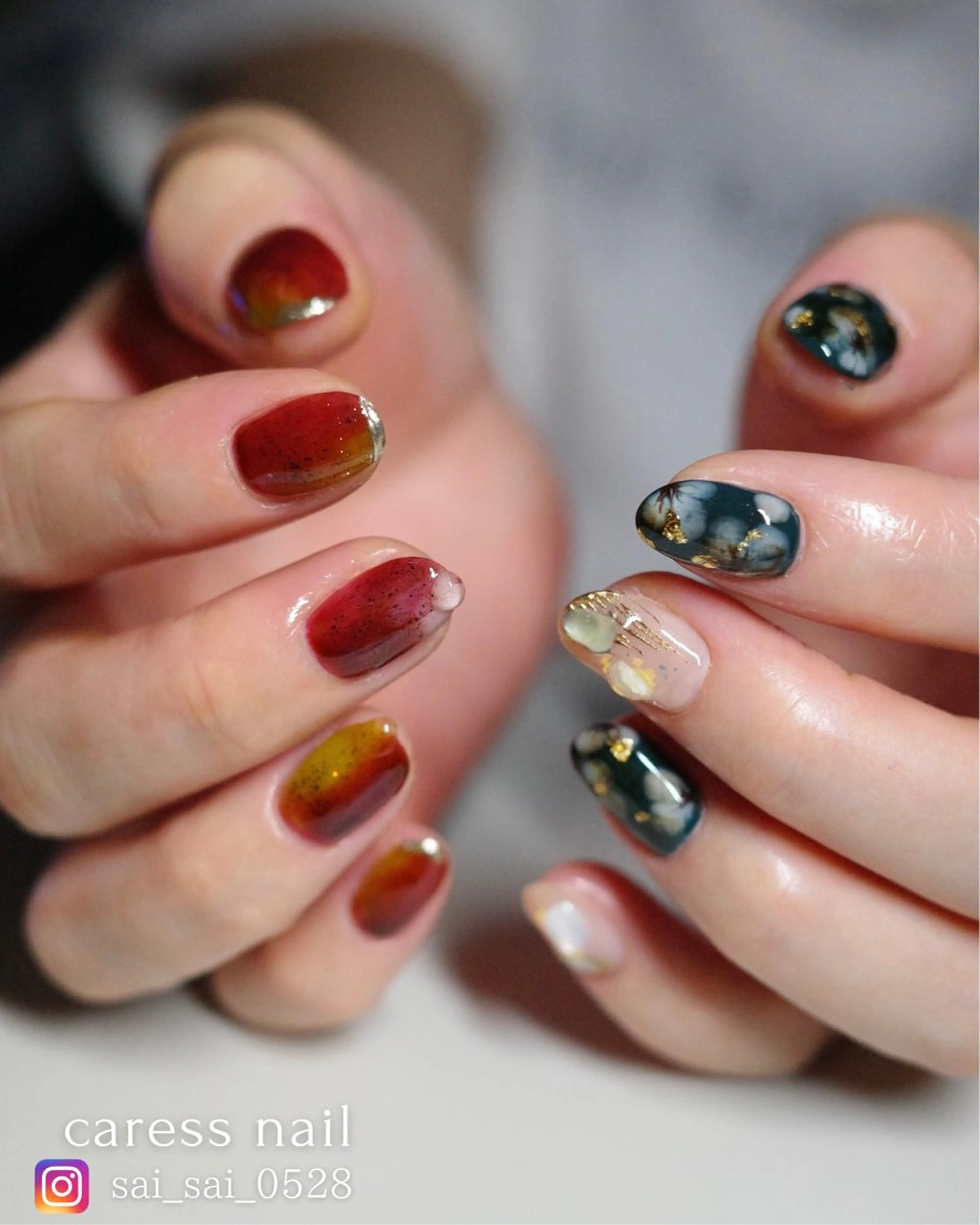 ネイル caress  nail カレスネイル　代々木上原所属・カレスネイル さいのネイルデザイン