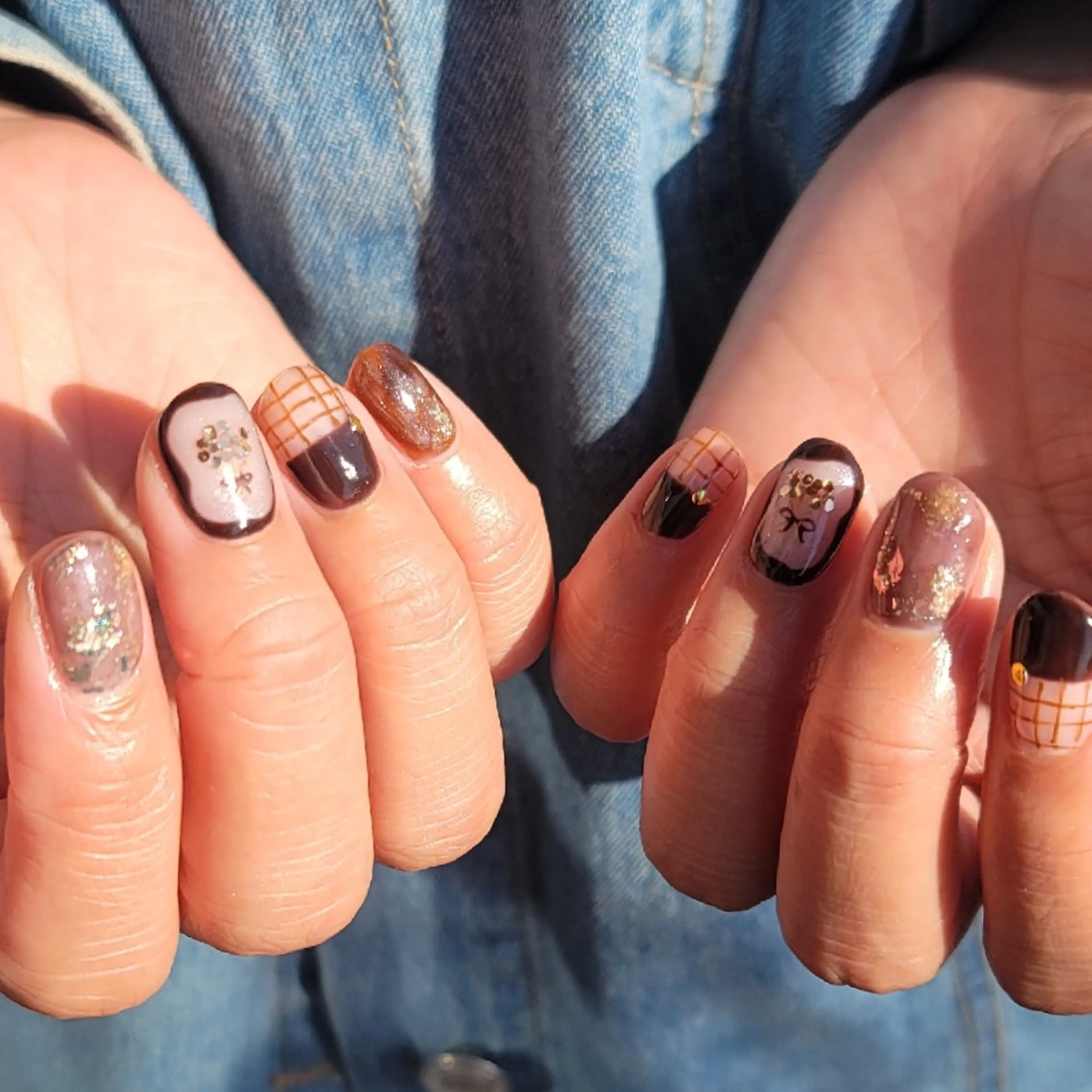 ネイル ハンドネイル 🌲🌳🚪iiit o🌲🌳🌲のネイルデザイン