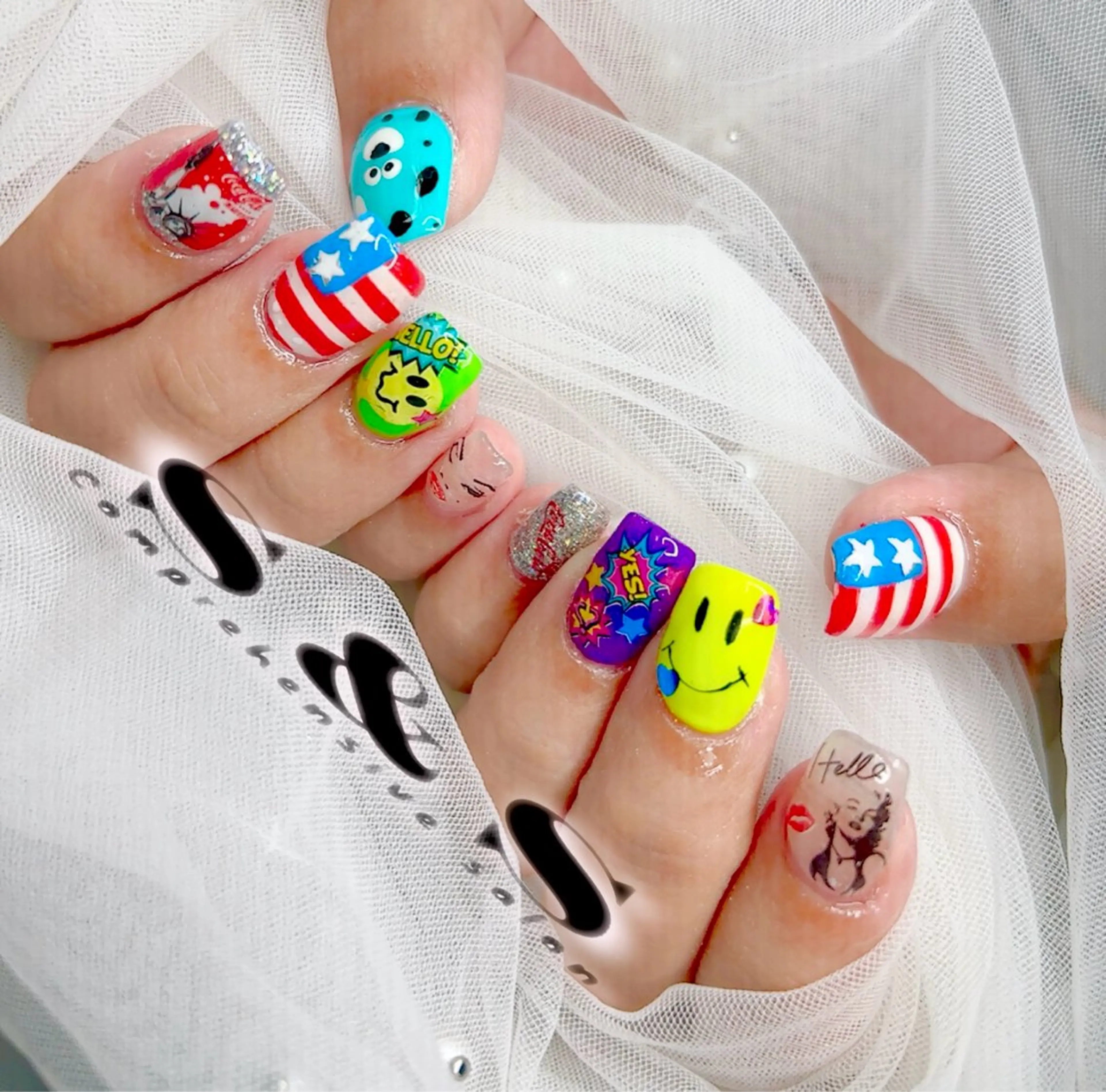 ネイル 長さ出し メンズネイル 持ち込み 夏ネイル ワンホンネイル S&S 村田小百合のネイルデザイン