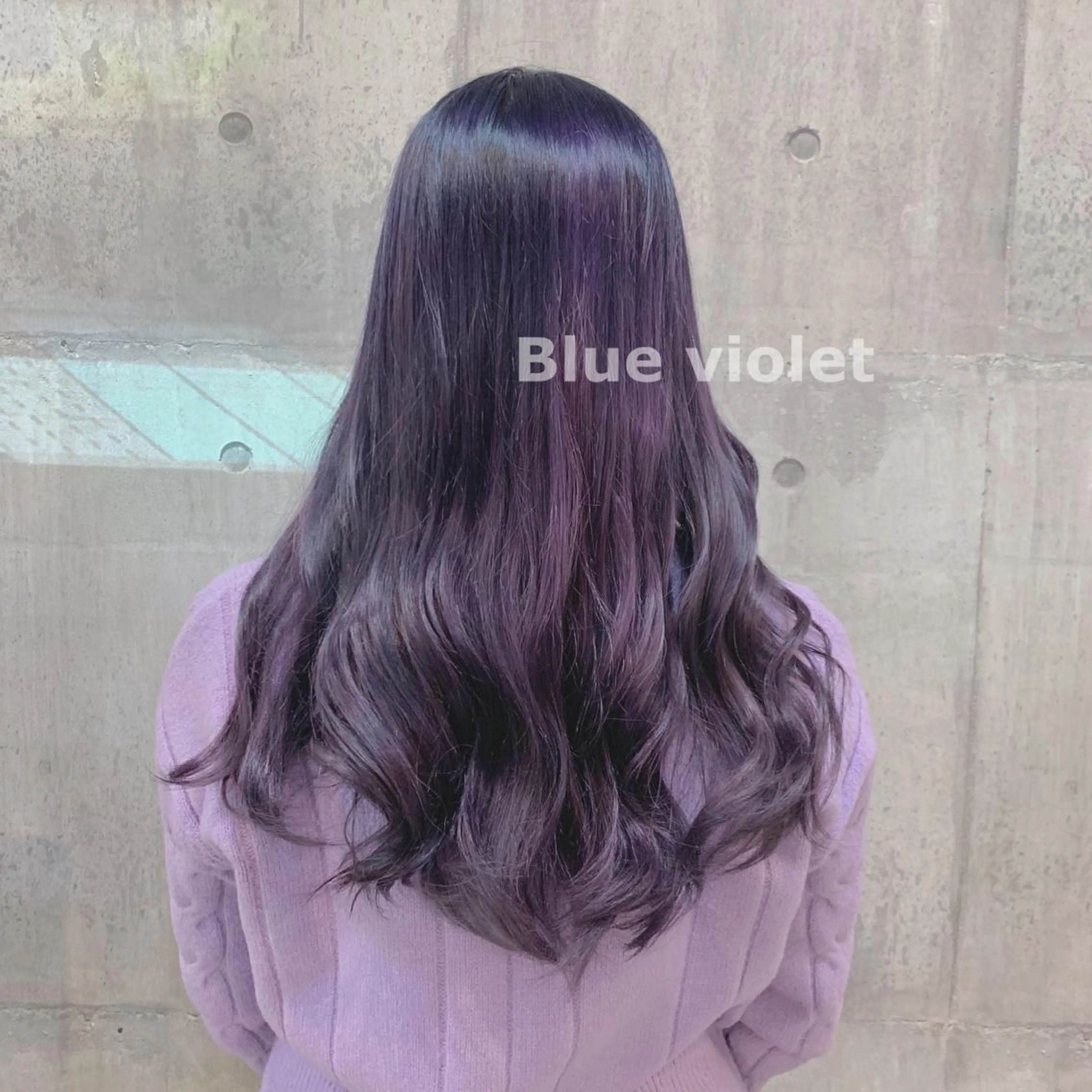 ロング カラー ブリーチ ブルーカラー ブルーバイオレット バイオレットカラー いとう りょうたのヘアスタイル