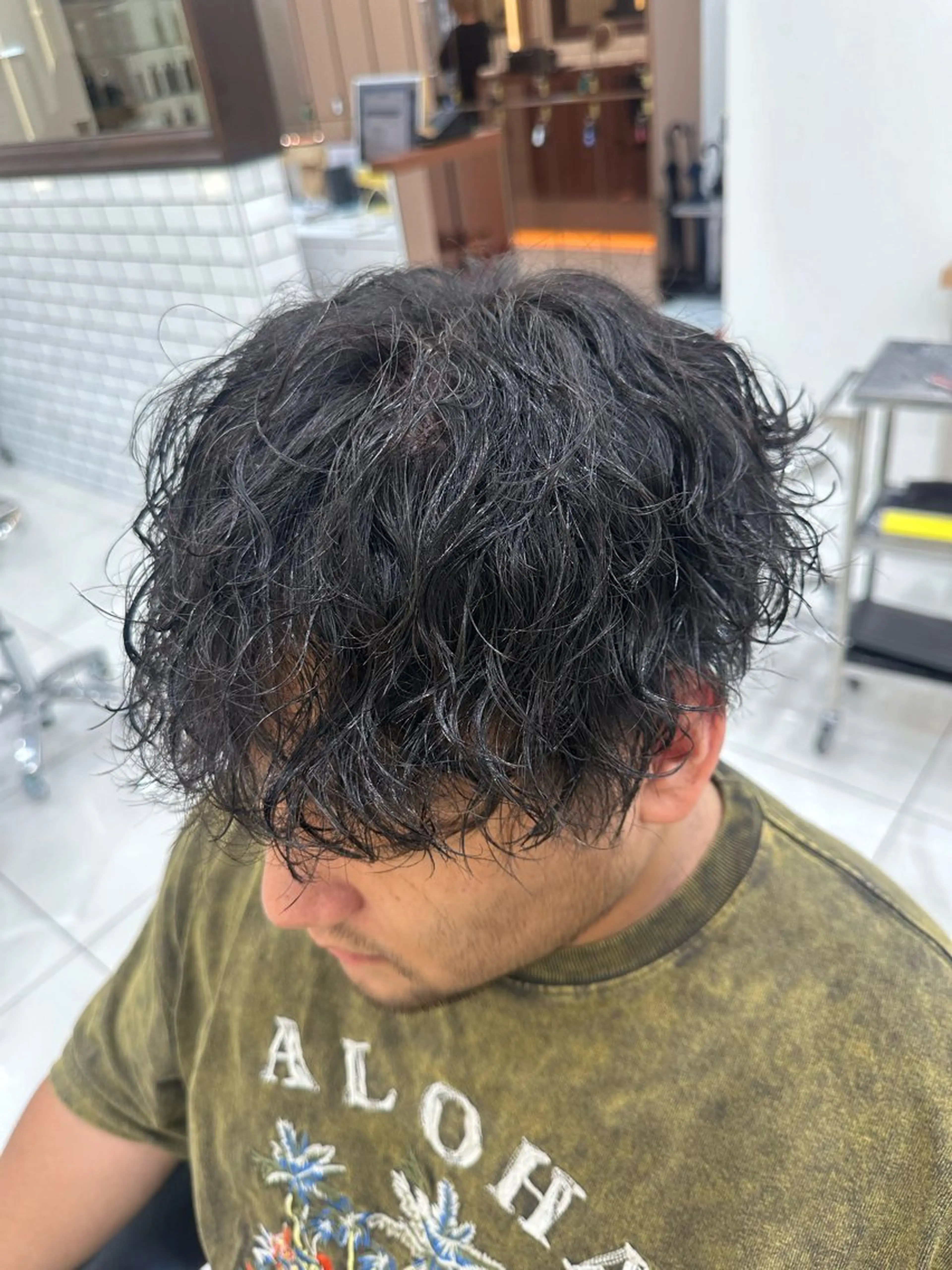 メンズ メンズパーマ 学生(メンズ向け) パーマ 白髪ぼかし/白髪 メッシュ/ゆうとのヘアスタイル