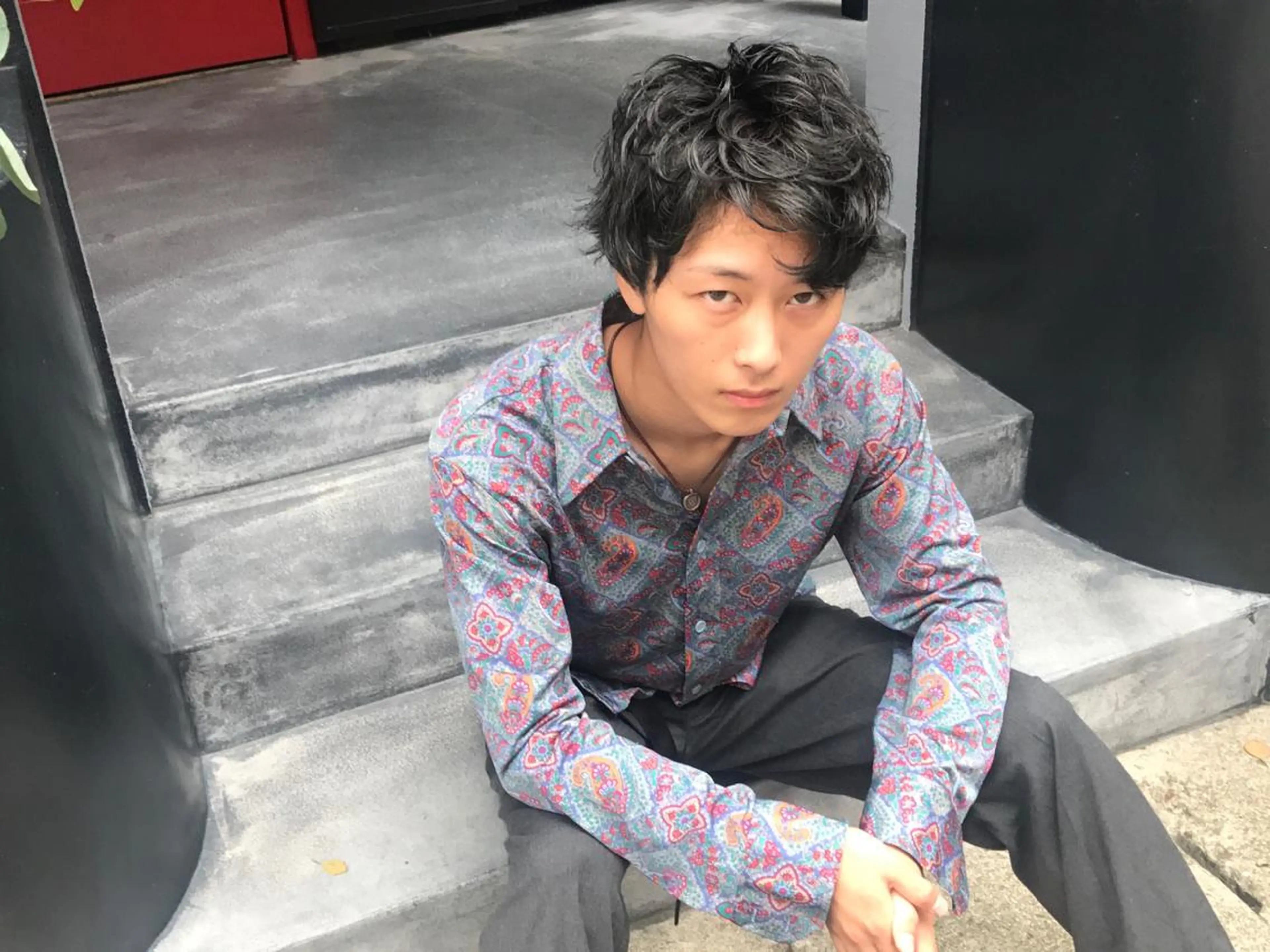 ミディアム パーマ メンズ ミディアムパーマ メンズパーマ メンズヘア特化 崎田 成人のヘアスタイル