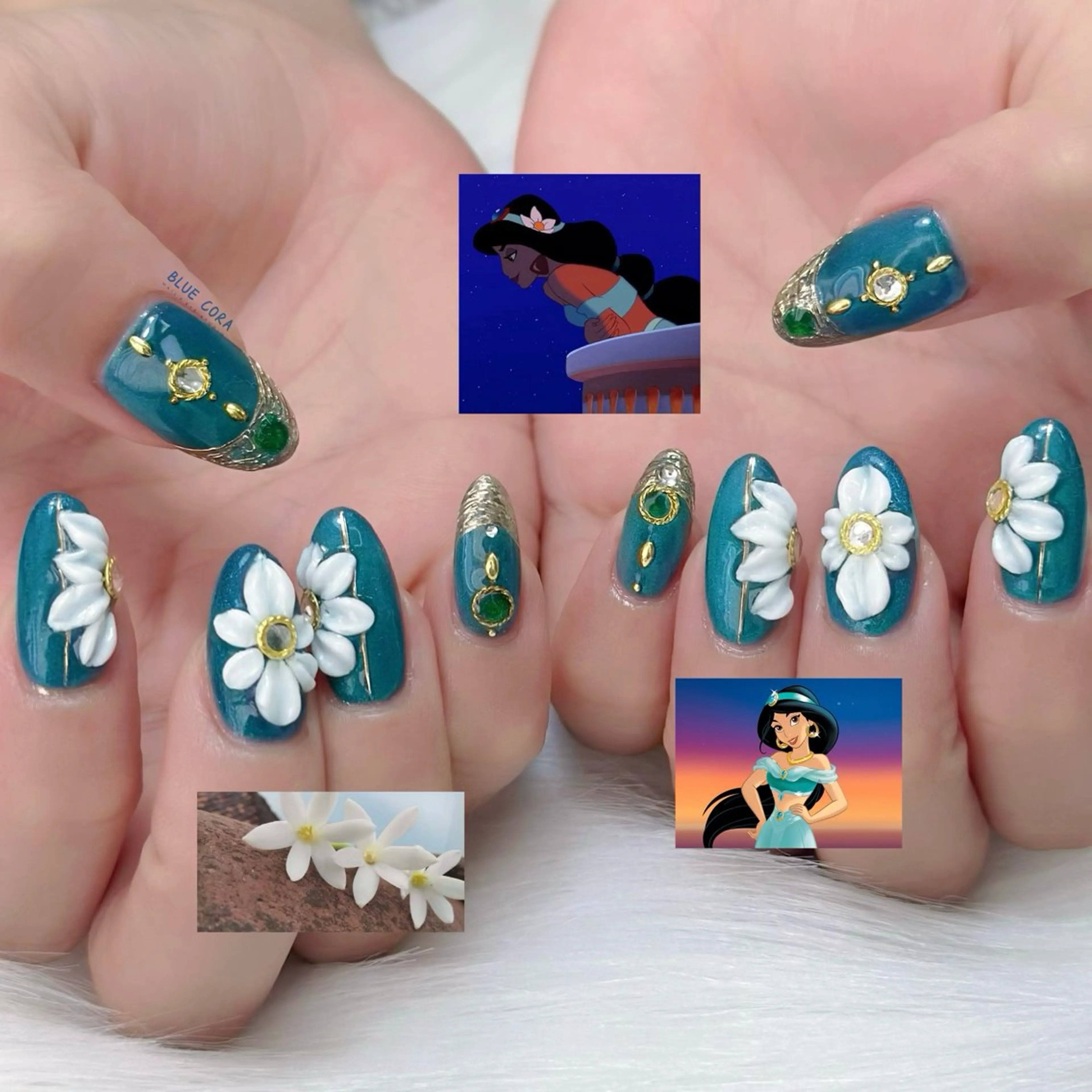 ネイル フラワーネイル マグネットネイル ハンドネイル ハンドケア BLUE CORA所属・BLUE CORAのネイルデザイン