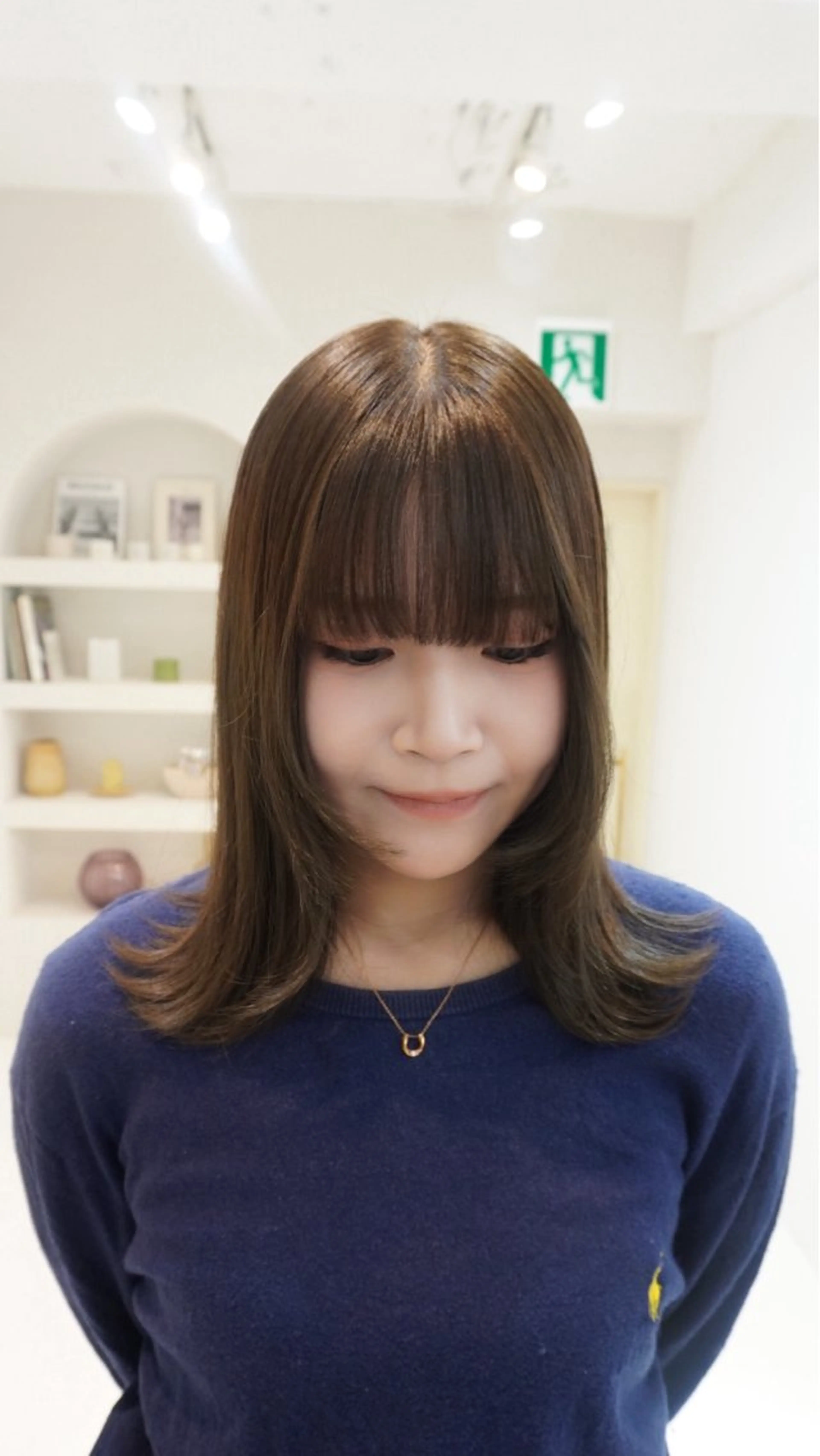 ミディアム カラー ベージュカラー 透明感カラー オリーブベージュ ヘアカラー トリートメント 大夢 /カットモデル募集のヘアスタイル