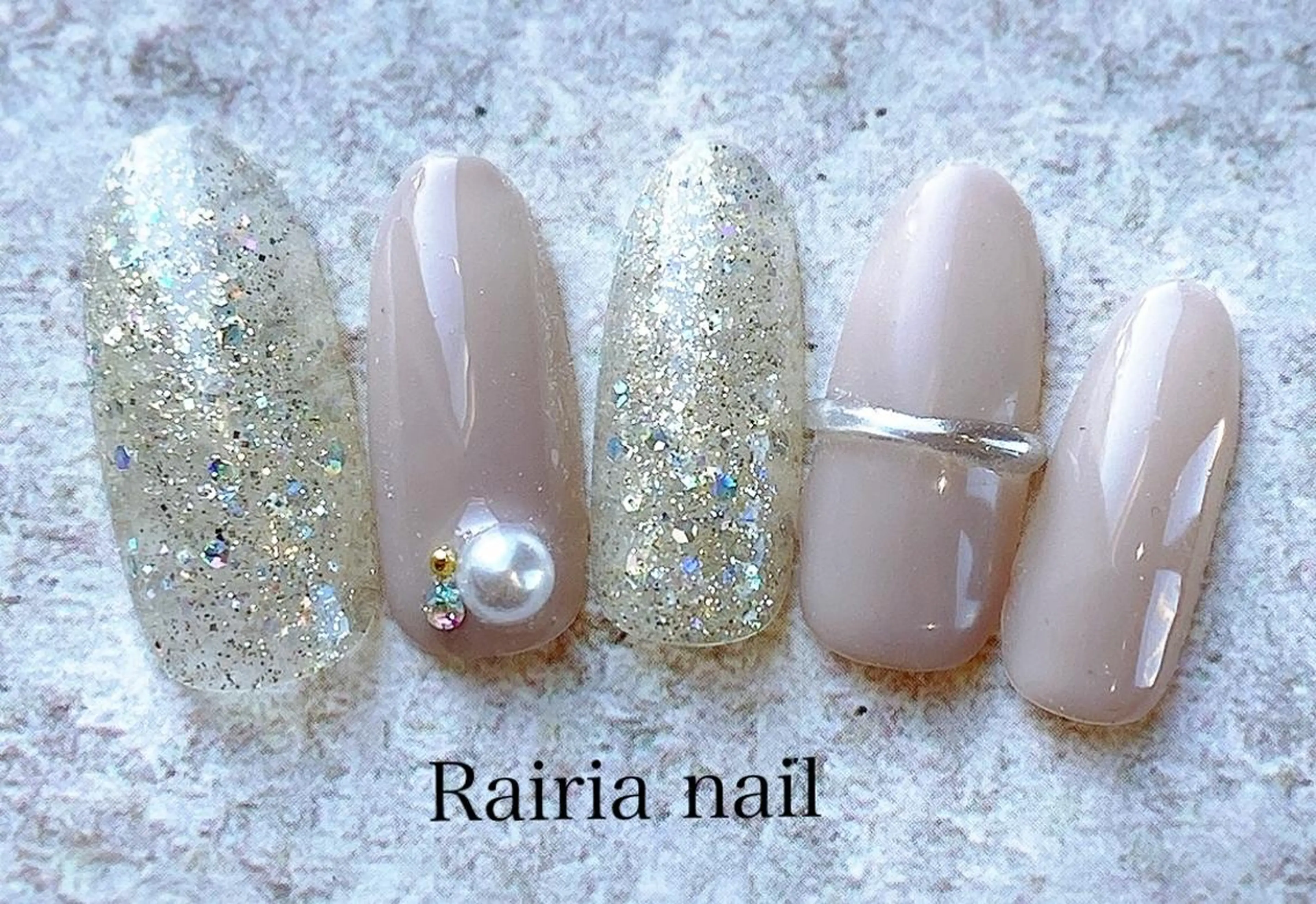 ネイル アートネイル ジェルネイル パラジェル 冬ネイル Rairia nail本八幡店のネイルデザイン