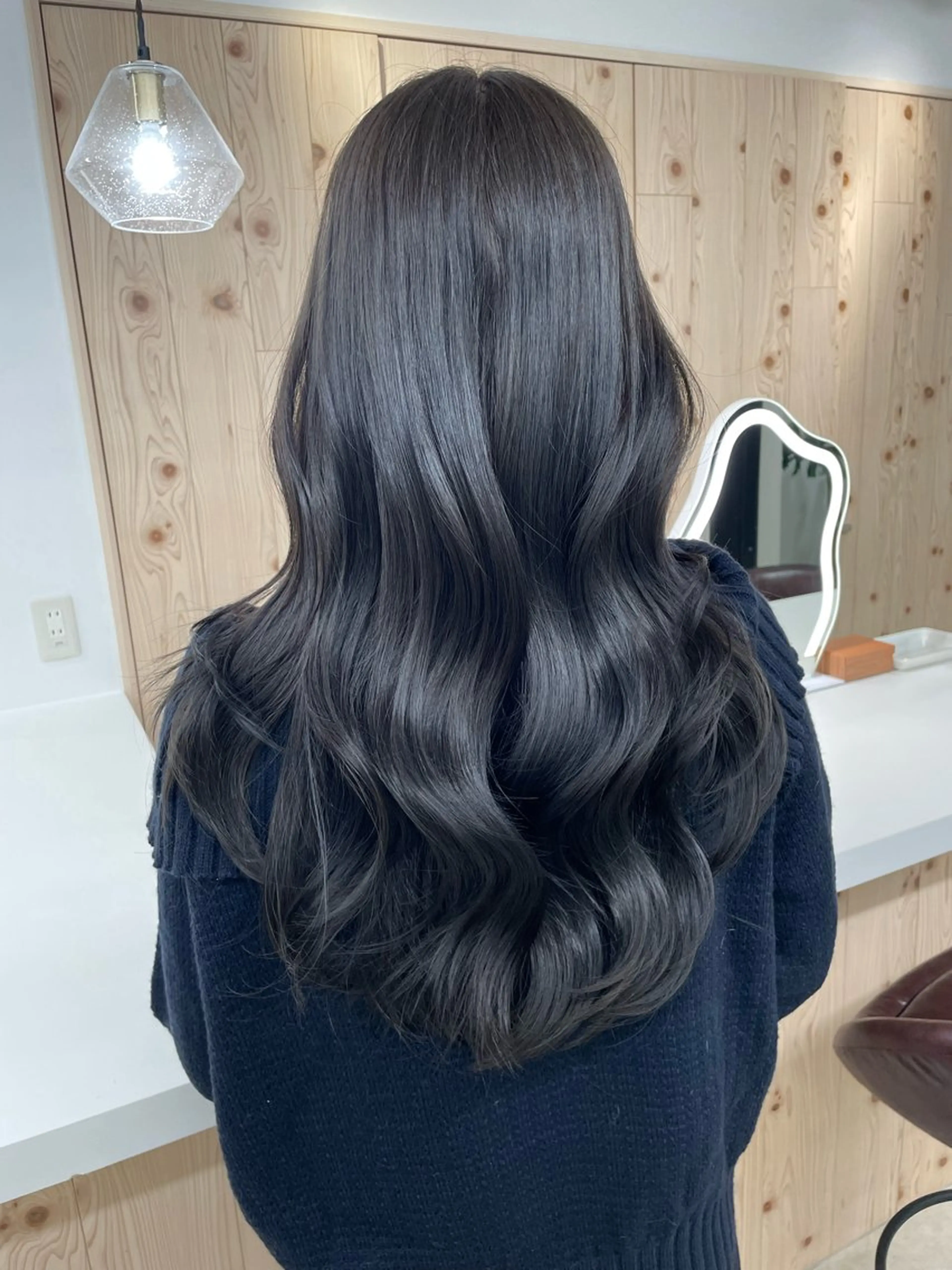 ロング カラー ヘアカラー トリートメント 新宿/韓国ヘア/ 髪質改善ストレートのヘアスタイル