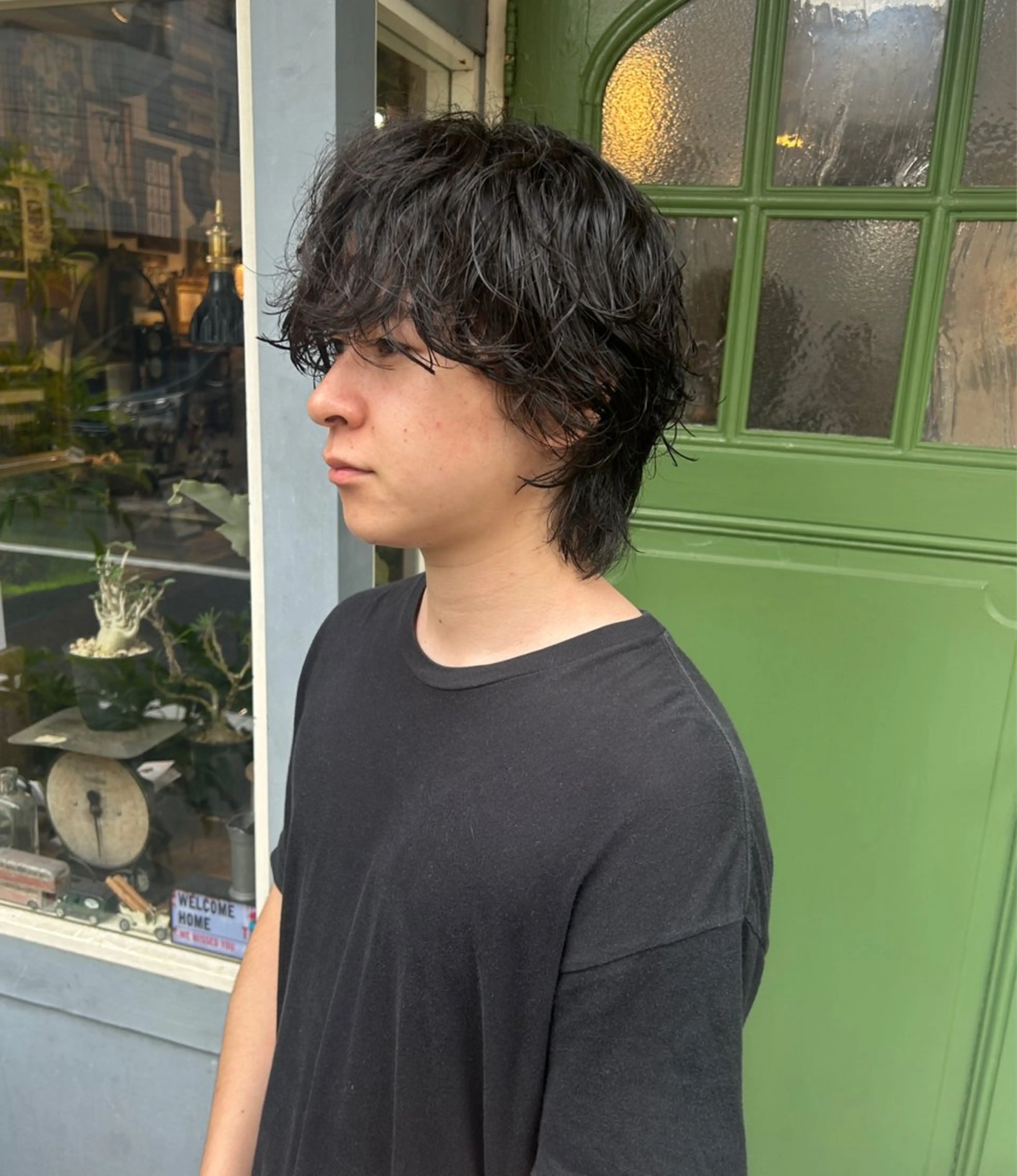 ショート パーマ メンズ メンズパーマ カット ヘアカラー パーマ 清水千優/パーマ/透 明感カラー/メンズのヘアスタイル