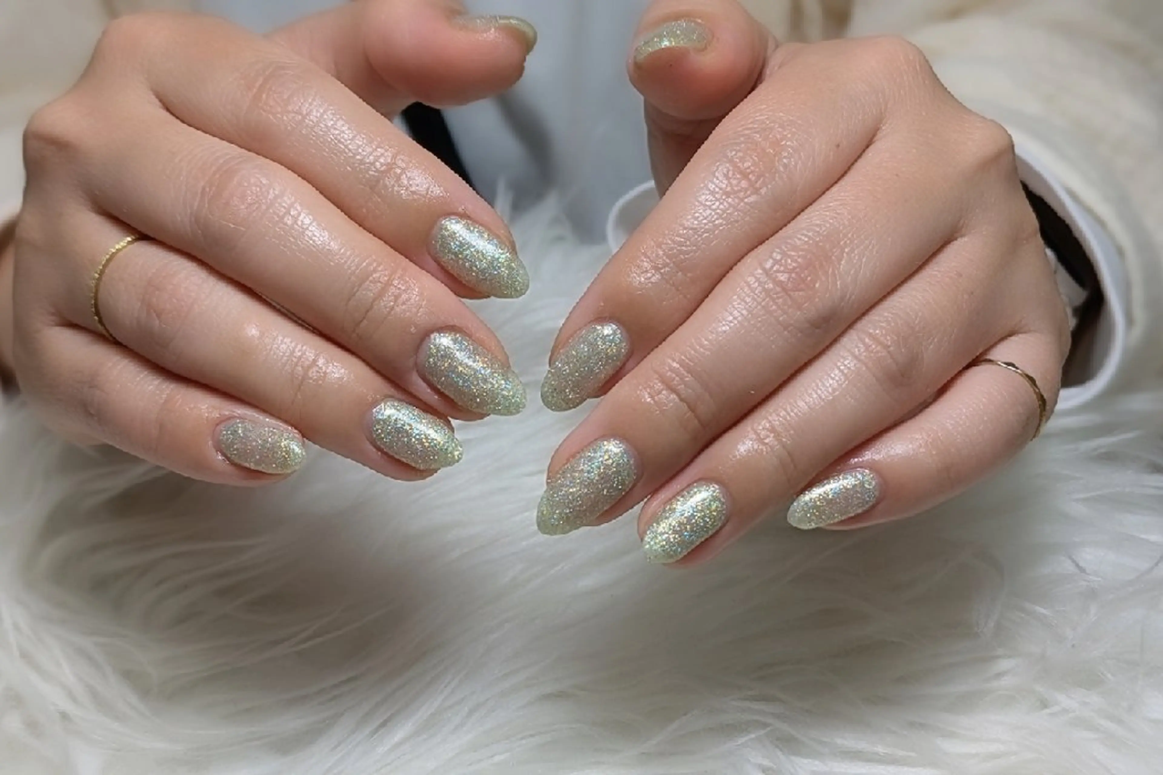 ネイル フラッシュネイル グリーン ハンドネイル m&pPrivate nailsalonのネイルデザイン